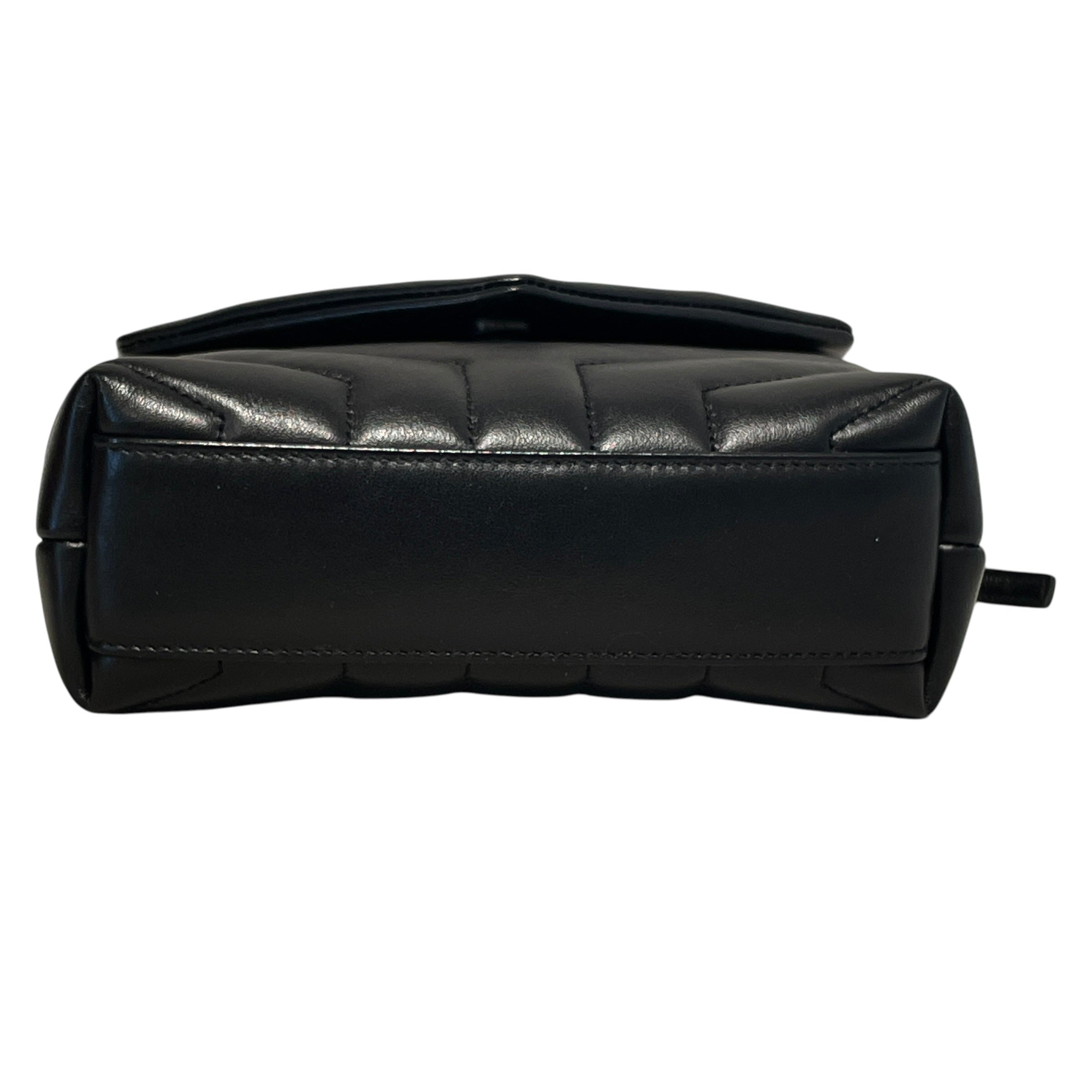 YVES SAINT LAURENT/Cross Body Bag/Leather/BLK/Loulou Chevron-Quilted Toy Bag view 3