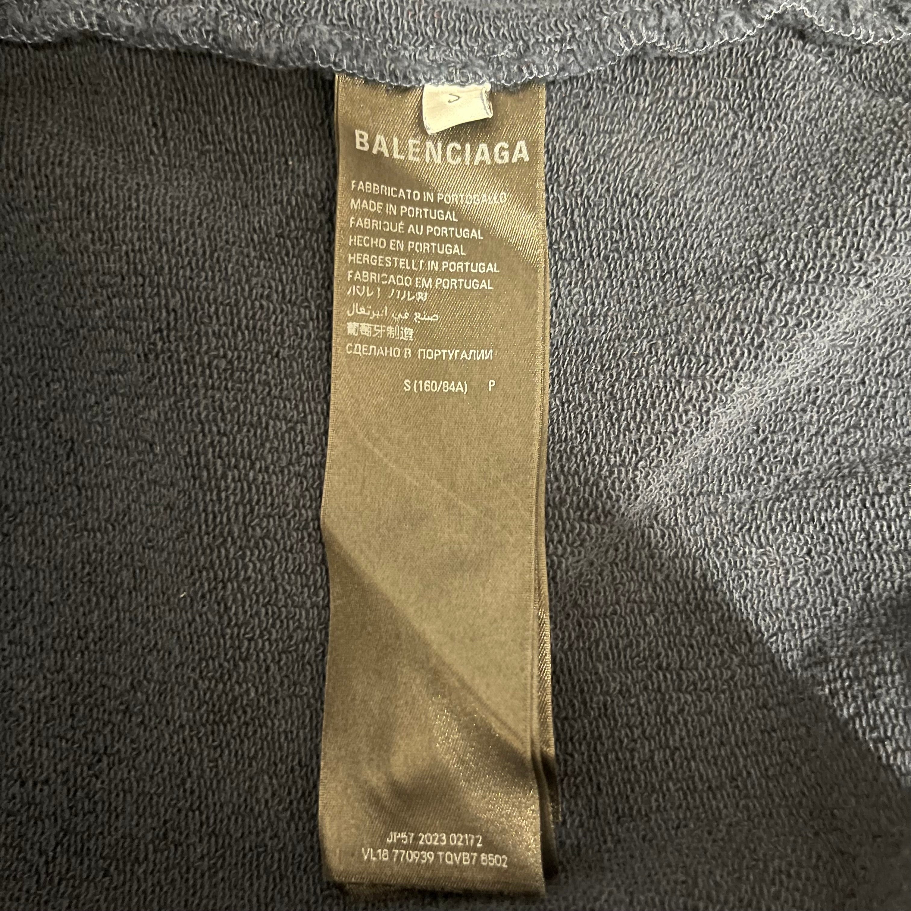 BALENCIAGA/Zip Up Hoodie/S/Cotton/NVY/world food programme view 9