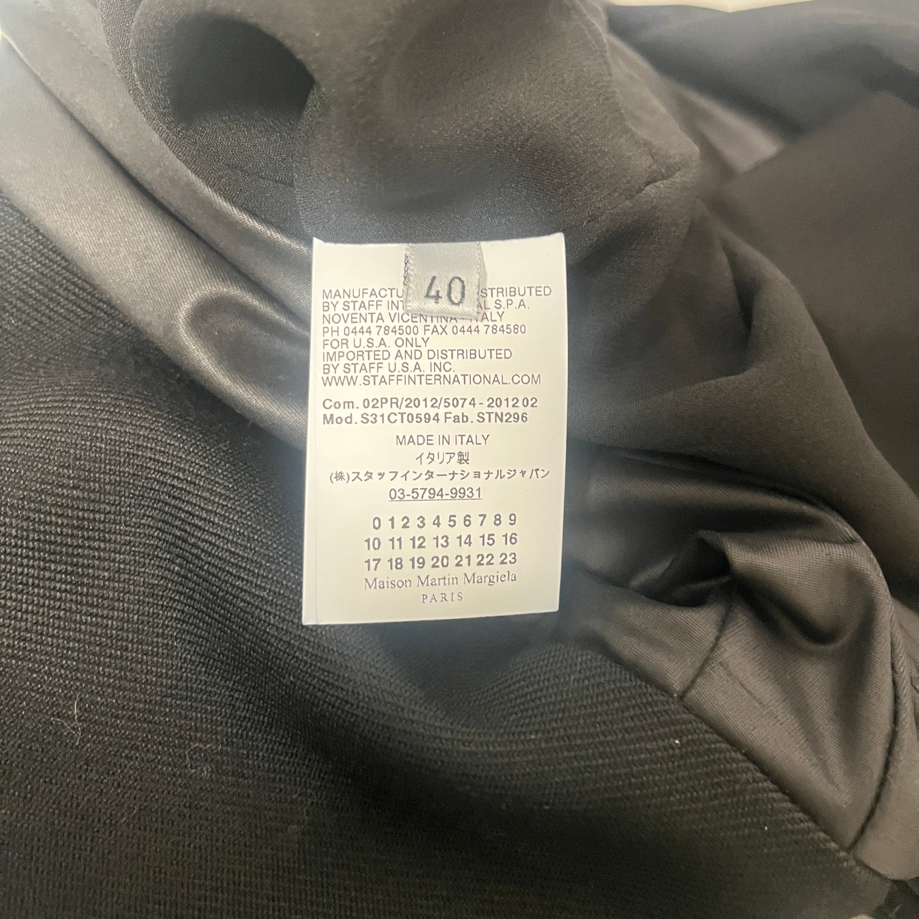 Maison Margiela/SL Dress/40/Cotton/BLK/REPLICA COCKTAIL DRESS view 4