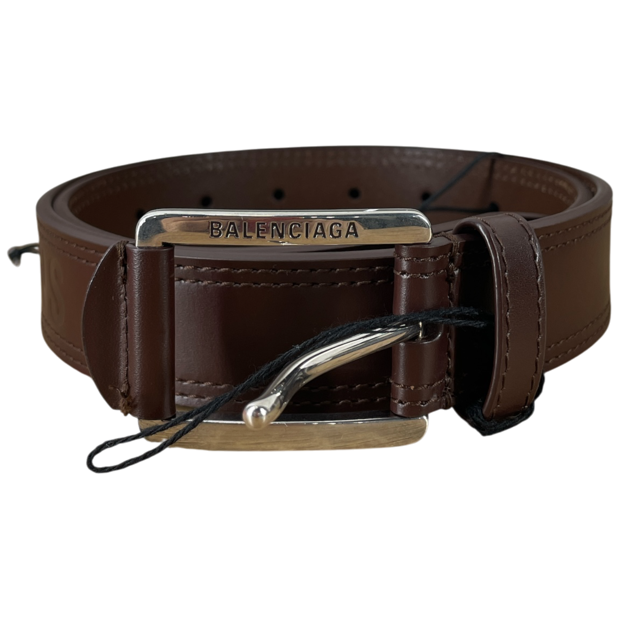BALENCIAGA/Belt/Leather/BRW/L's/LOGO ON BUCKLE view 1