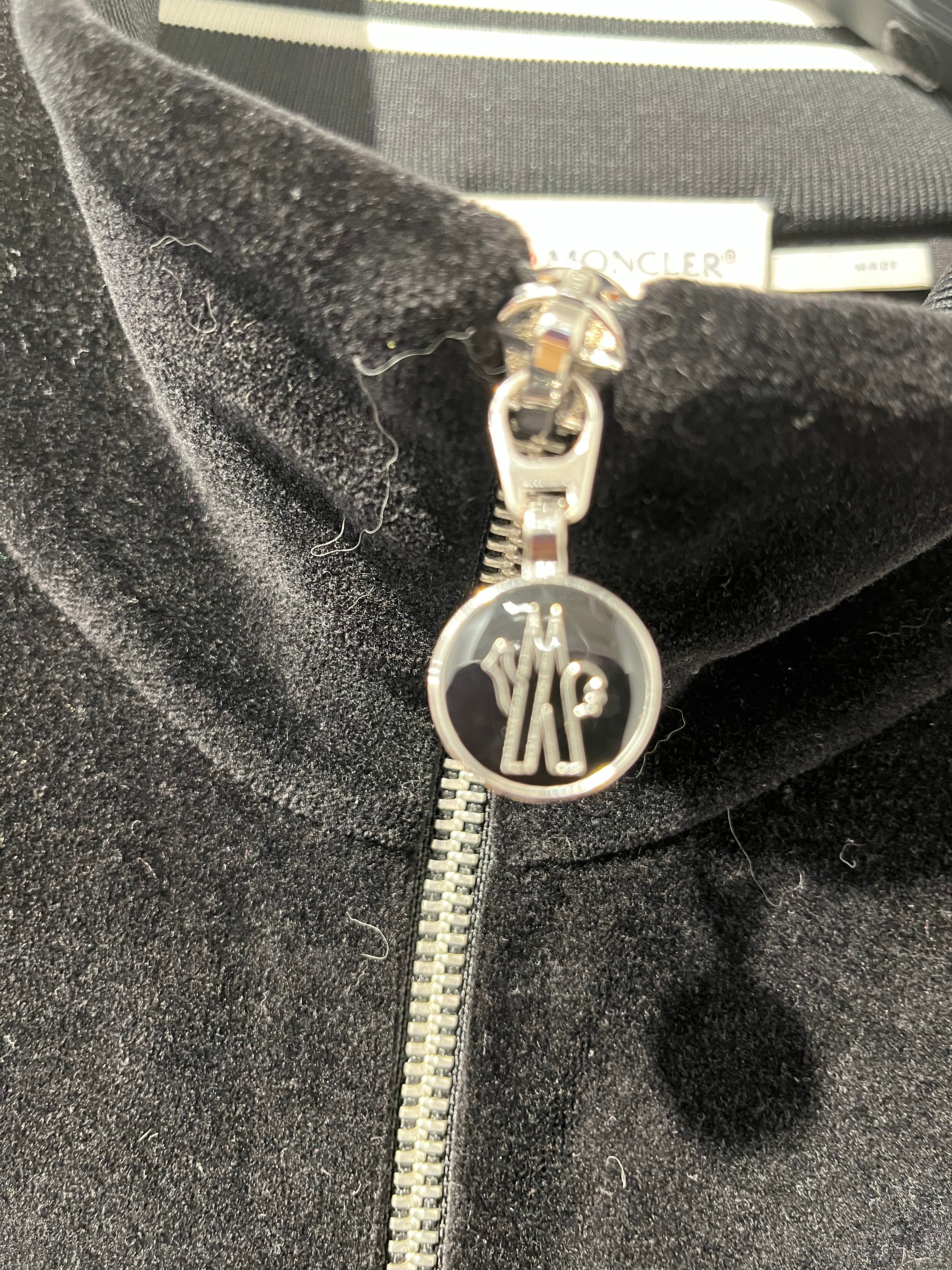 MONCLER/Track Jkt/XL/Cotton/BLK/VELOUR MAGLIA CARDIGAN view 4