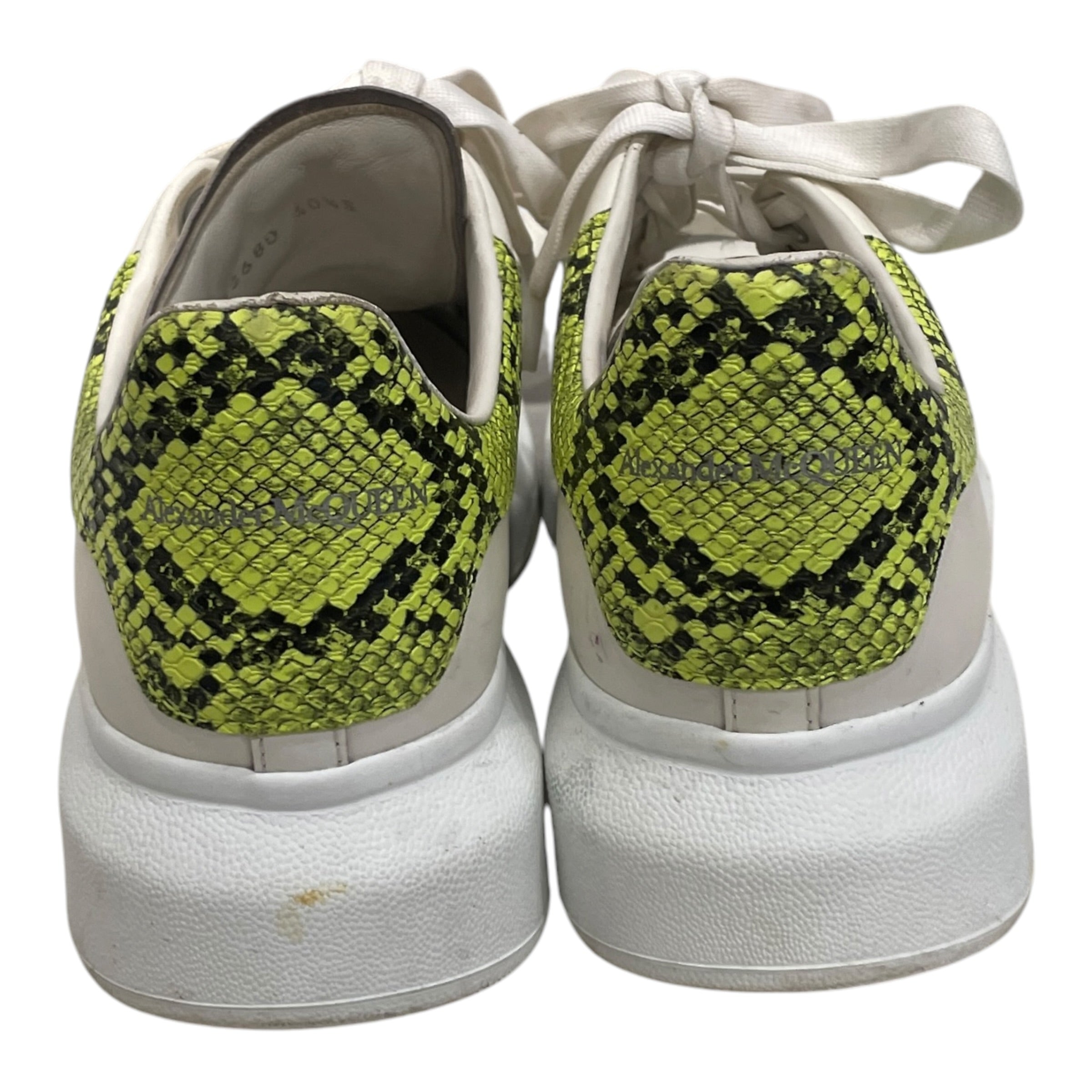 Alexander McQueen/Low-Sneakers/EU 40.5/Leather/WHT/AMQ WHITE LOW SNKR NEON SNAKE view 3