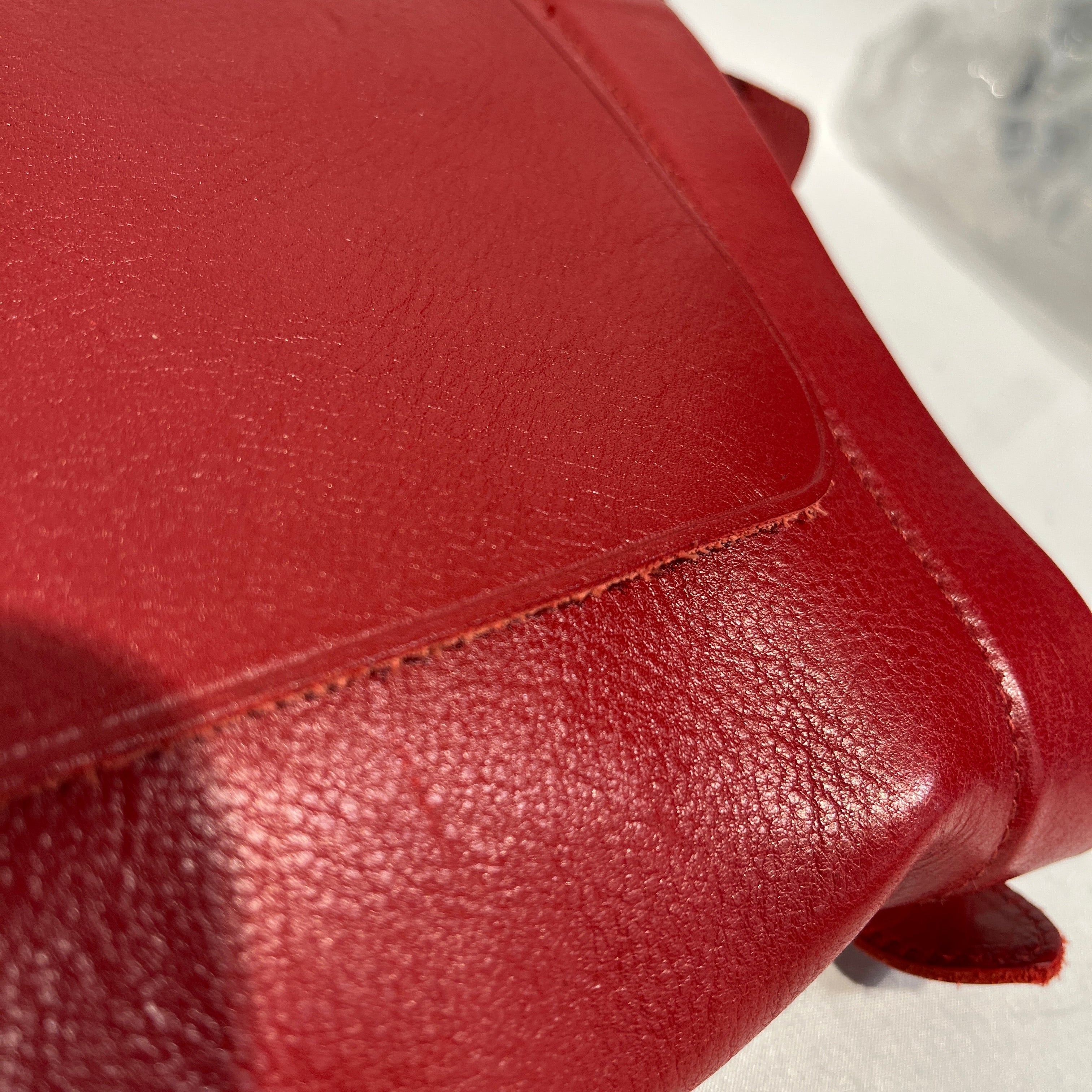 IL BISONTE/Cross Body Bag/Leather/RED/Over Flap view 6