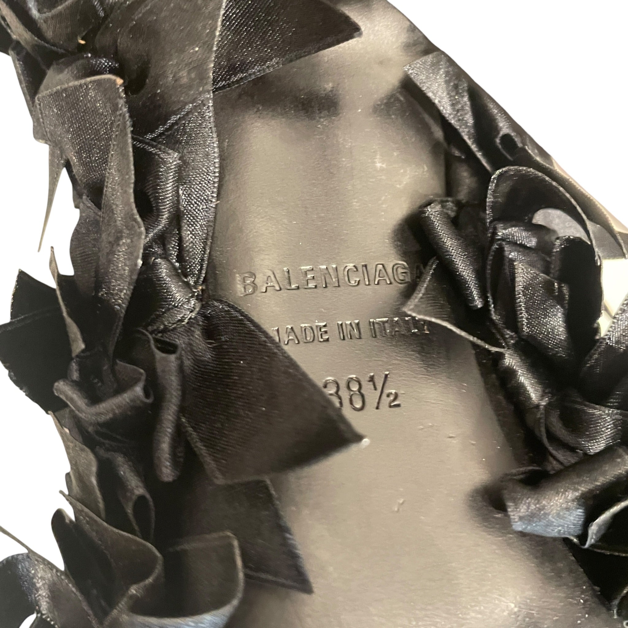 BALENCIAGA/Heels/EU 38.5/Leather/BLK/BOW ALL OVER HEEL view 5