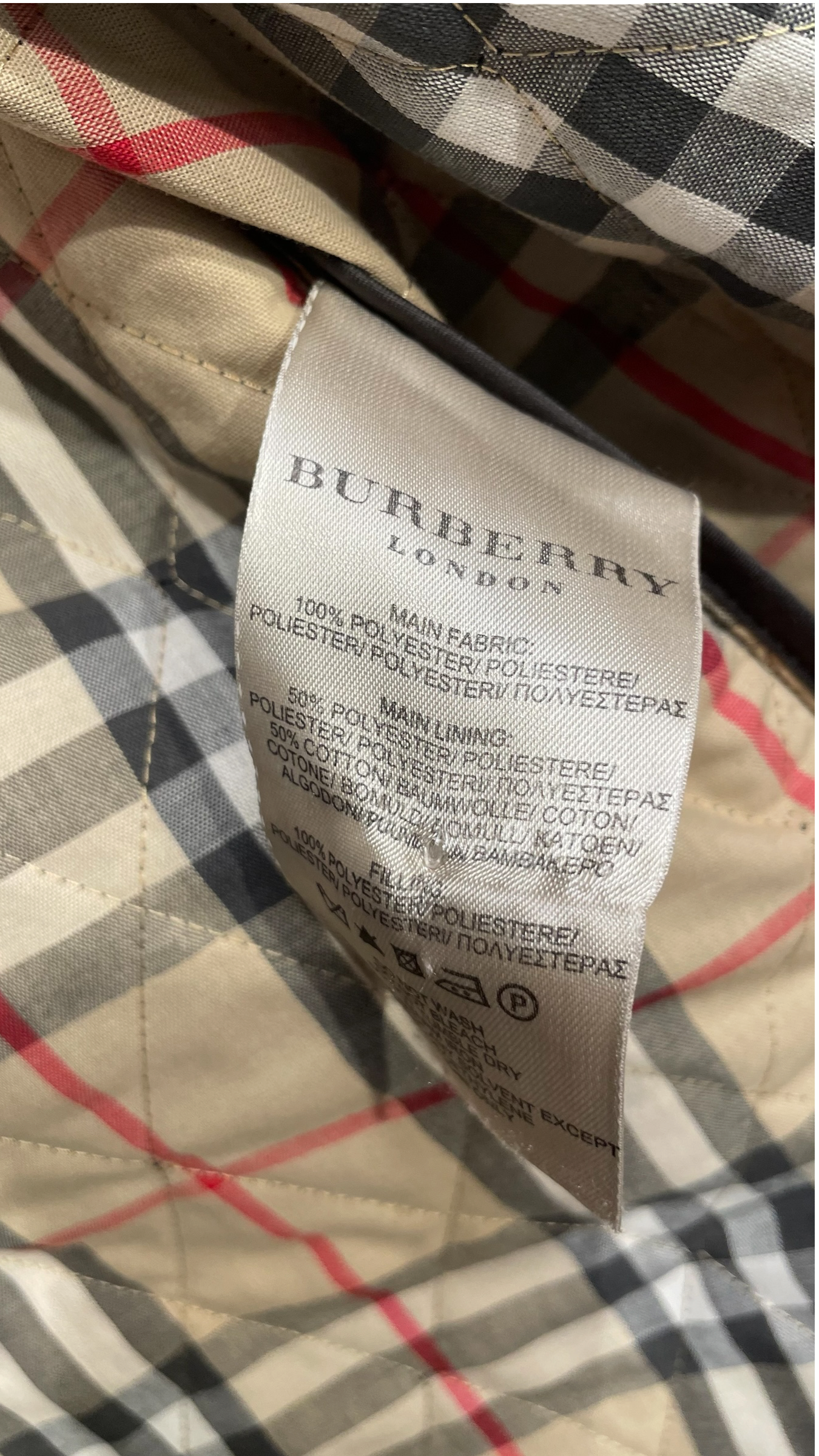 BURBERRY LONDON/Quilted Jkt/XL/Nylon/BRW/Burberry London Diamond Quiltd view 4