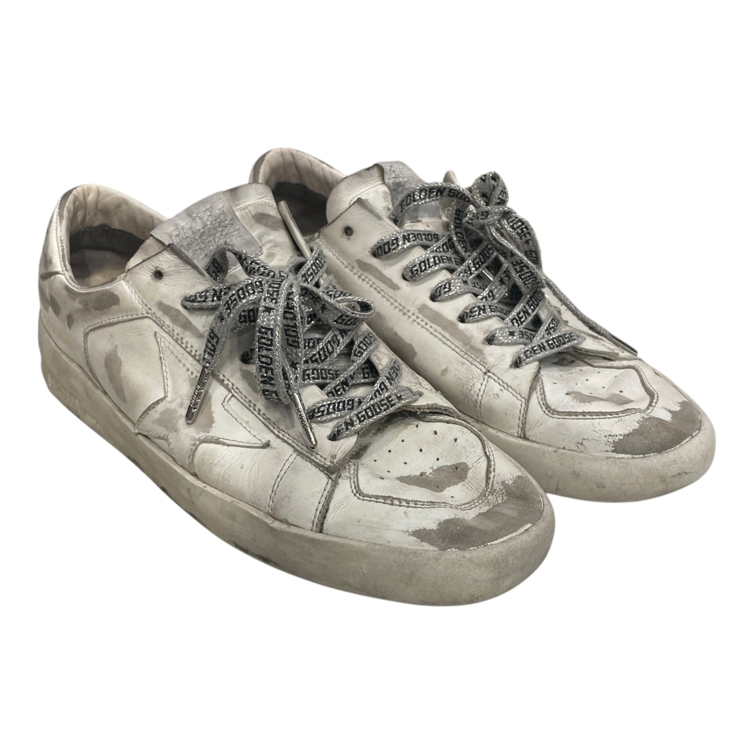 GOLDEN GOOSE/Low-Sneakers/US 10/Leather/WHT/PEARL HARDWEAR ON LEFT view 1