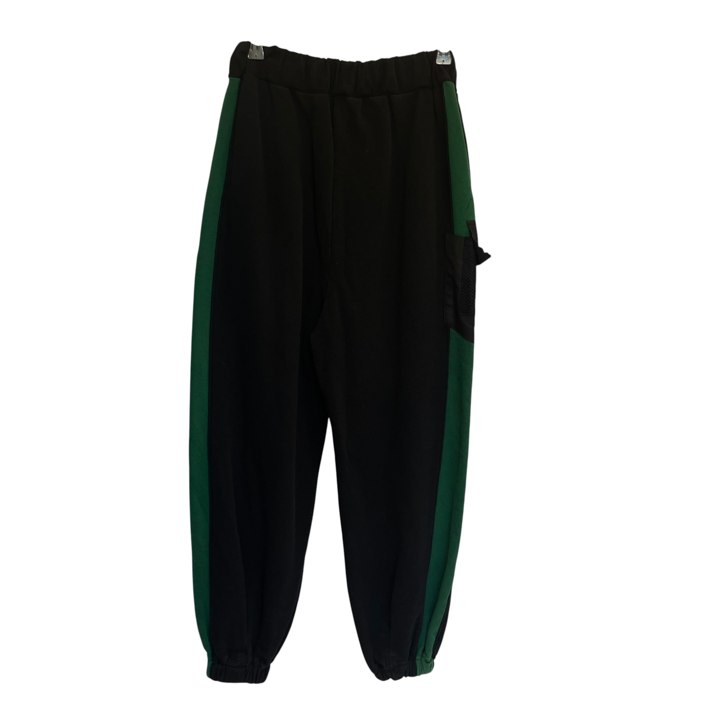 ADER ERROR/Pants/L/Cotton/BLK/Stripe/black cotton with green strip view 2