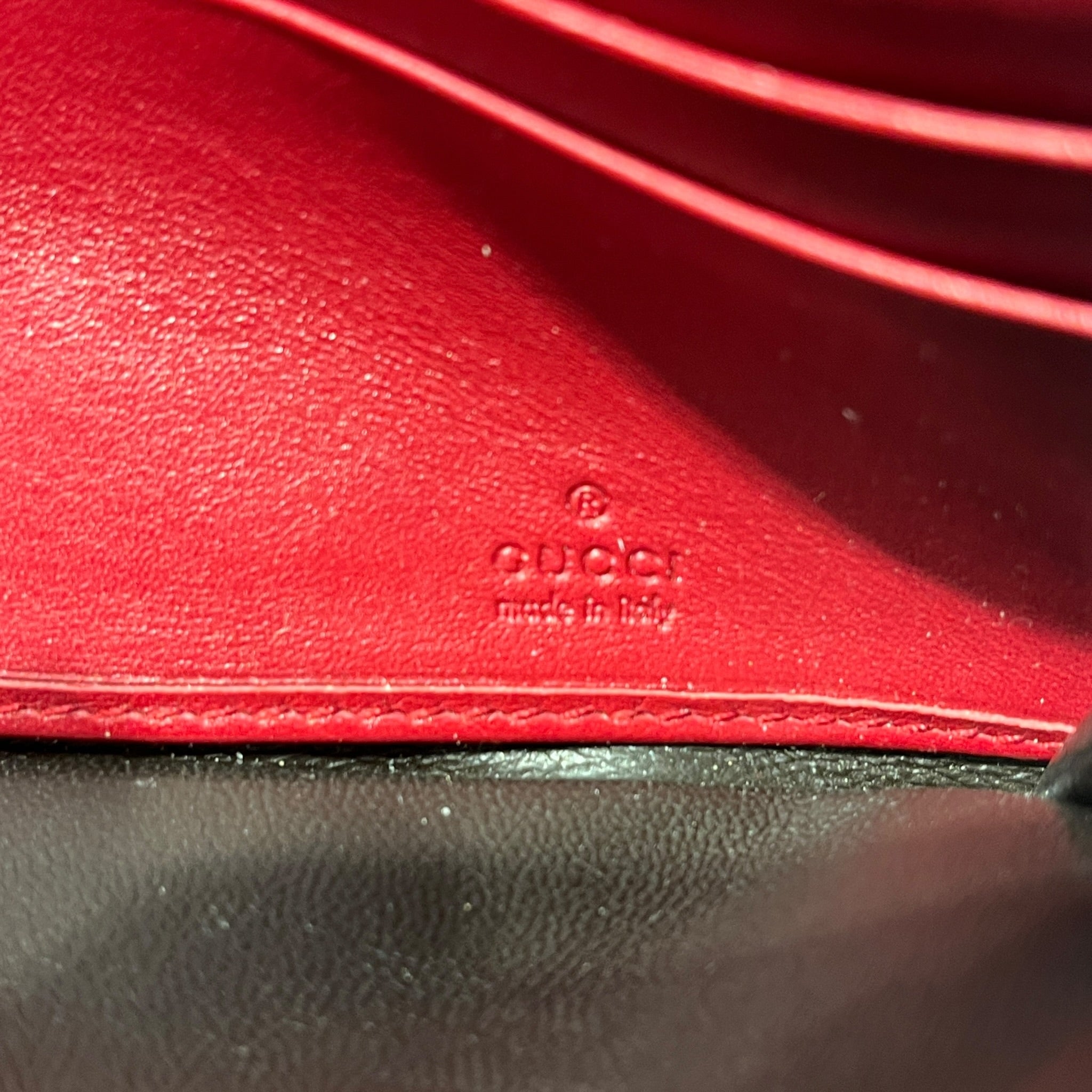 GUCCI/Wallet/Monogram/Leather/RED/heart view 5