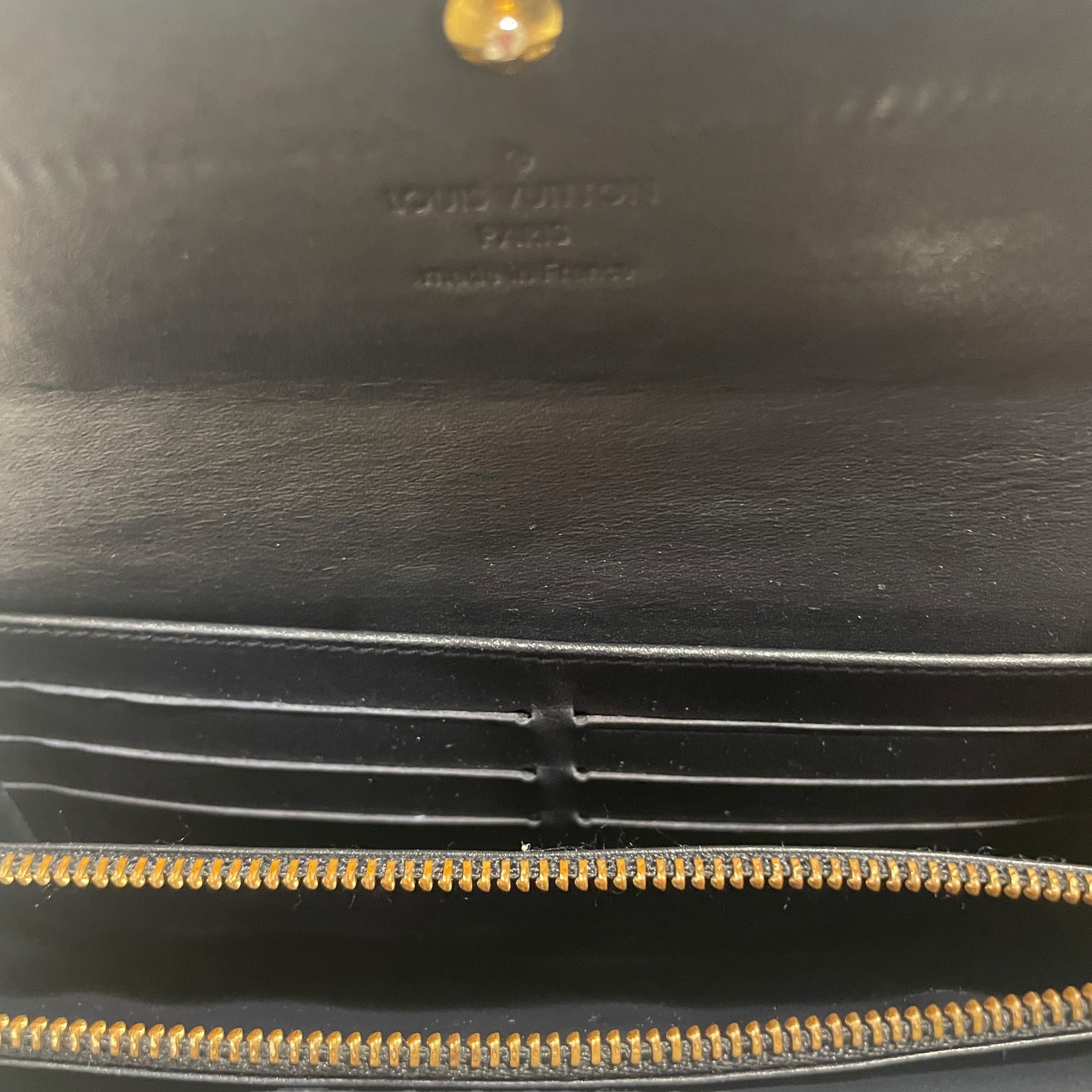 LOUIS VUITTON/Long Wallet/Monogram/Leather/BLK/L's/Vernis Sarah Wallet view 4