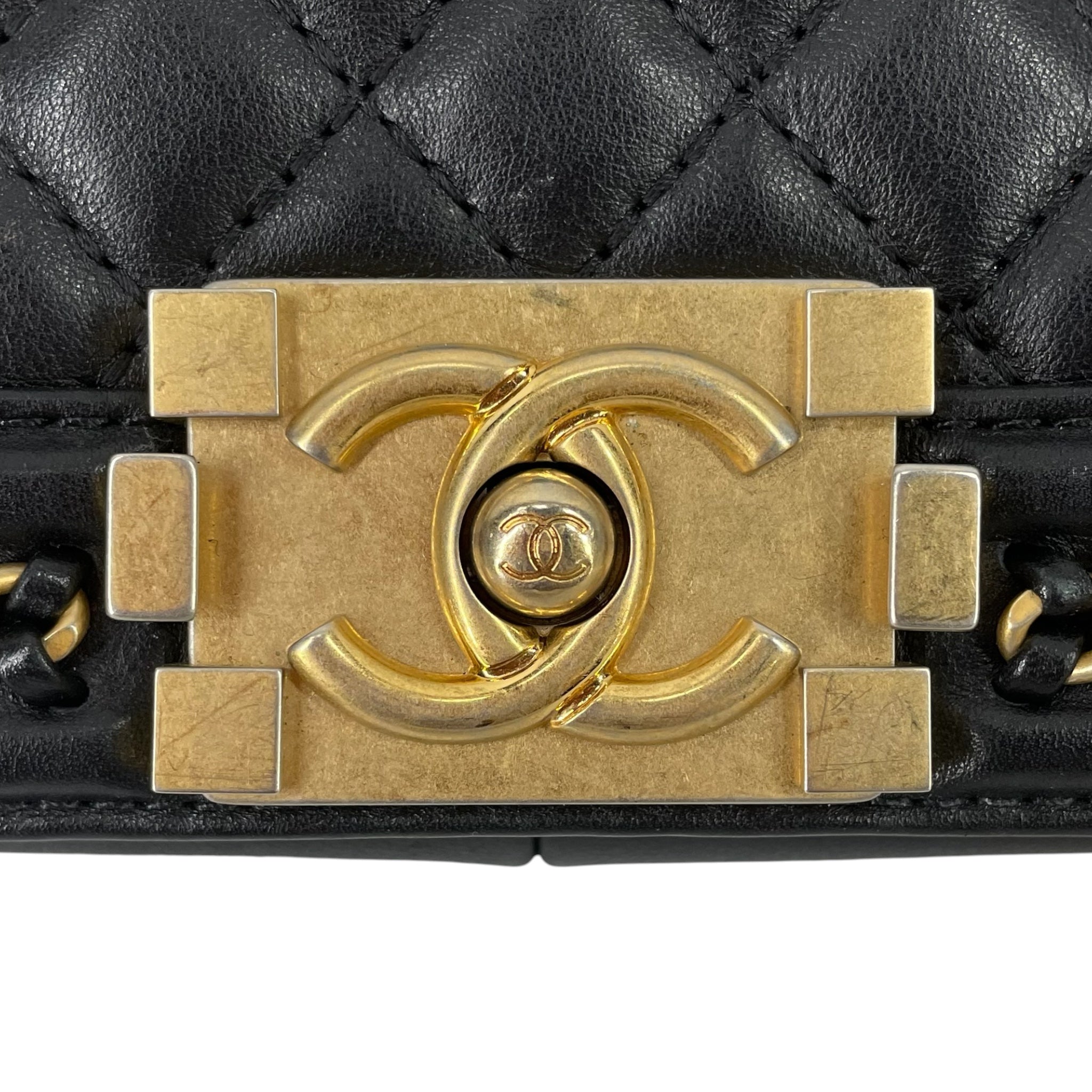 CHANEL/Cross Body Bag/Leather/BLK/BOY QUILTED GOLD HARDWARE view 5