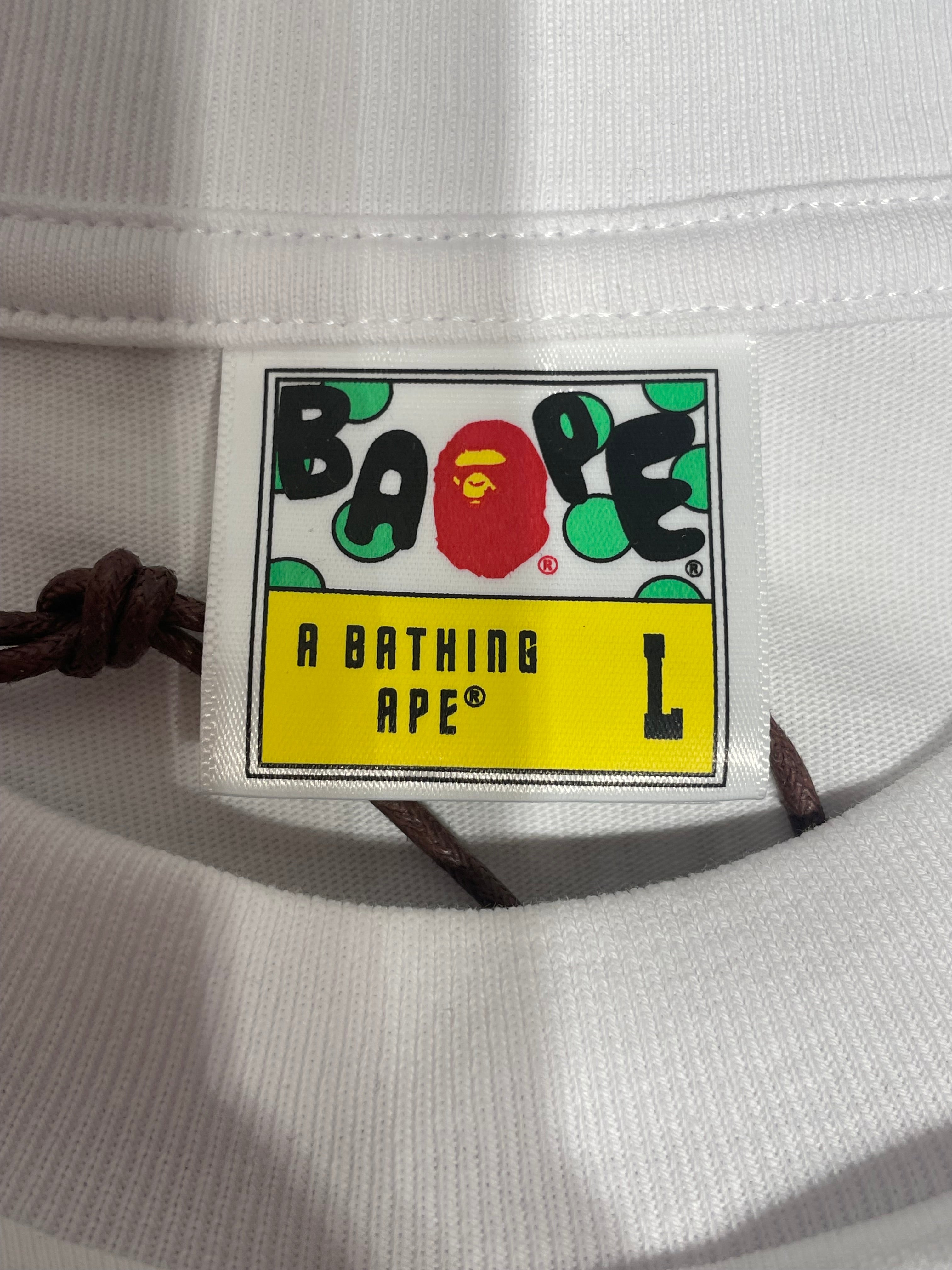 A BATHING APE/KIDSUPER STUDIOS/T-Shirt/L/Cotton/WHT/Graphic/BAPEISM view 3