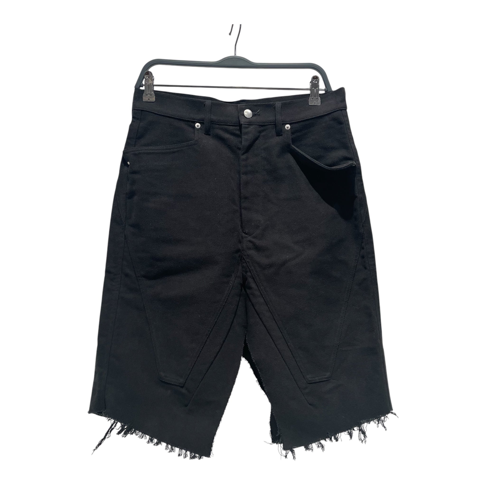 Rick Owens/Skirt/30/Cotton/BLK/Raw-Cut Midi view 1