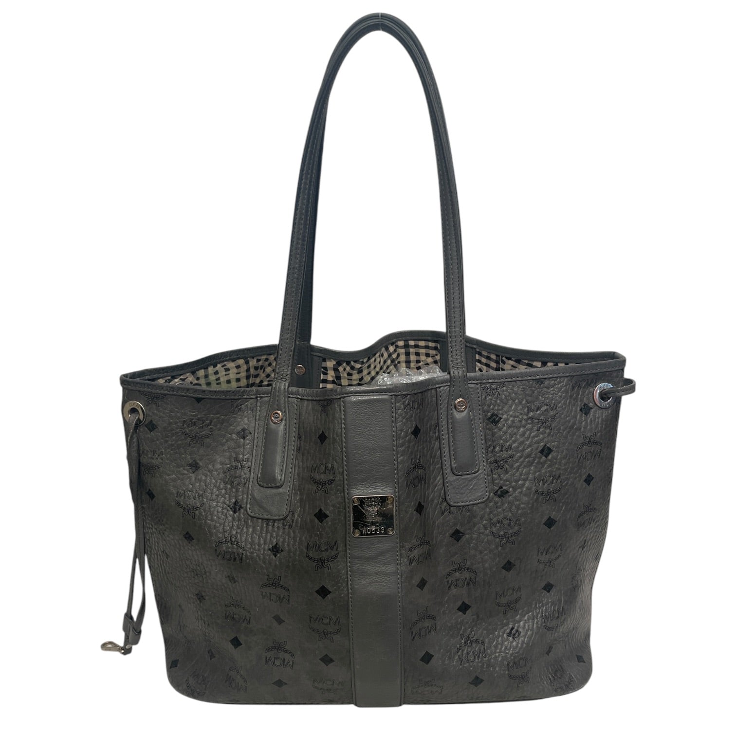 MCM/Tote Bag/Leather/GRY/VISETOS SLV HARDWARE view 1