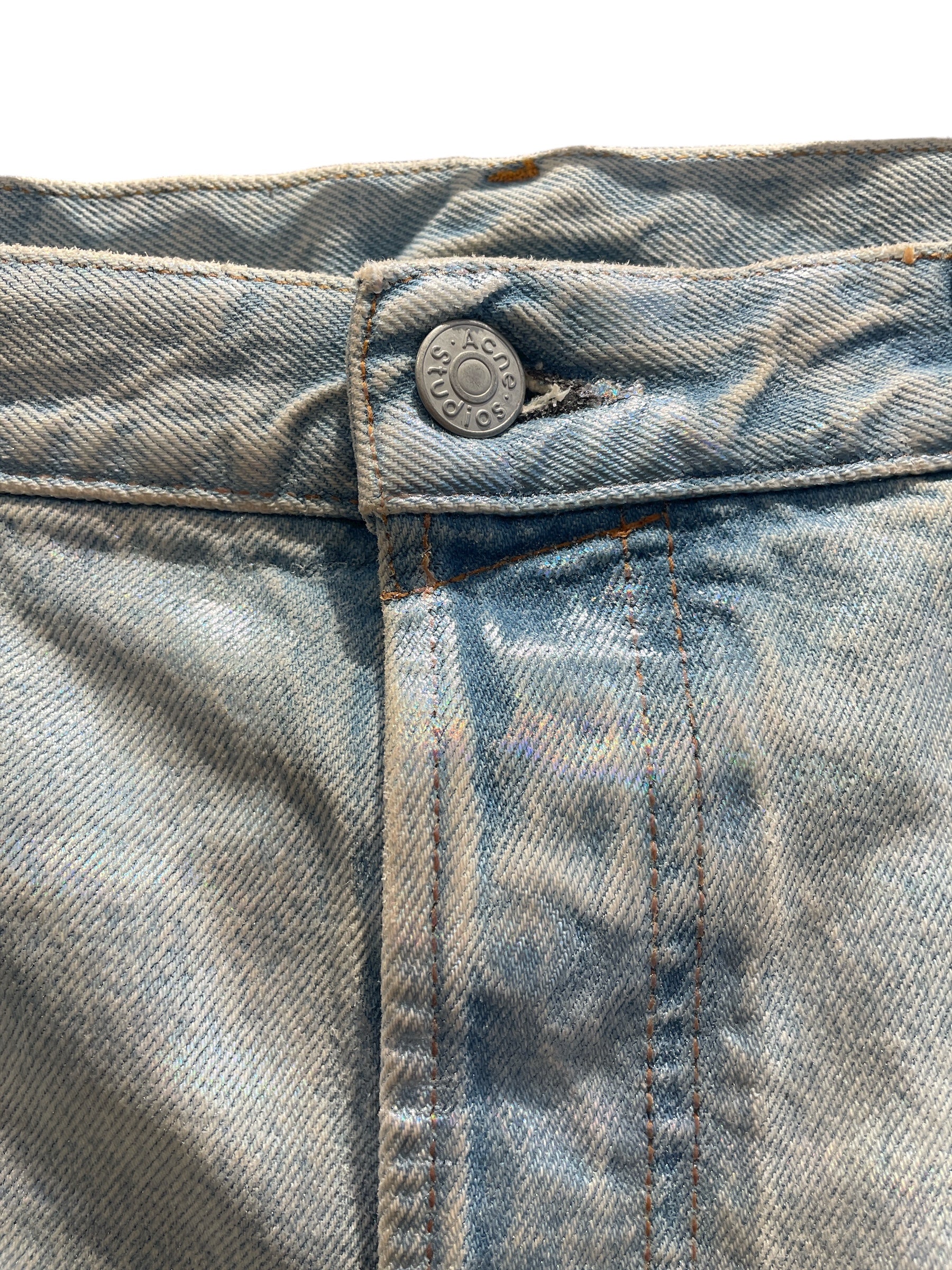 Acne Studios/Bootcut Pants/36/BLU/Wide Leg Gloss Cow Leather view 3