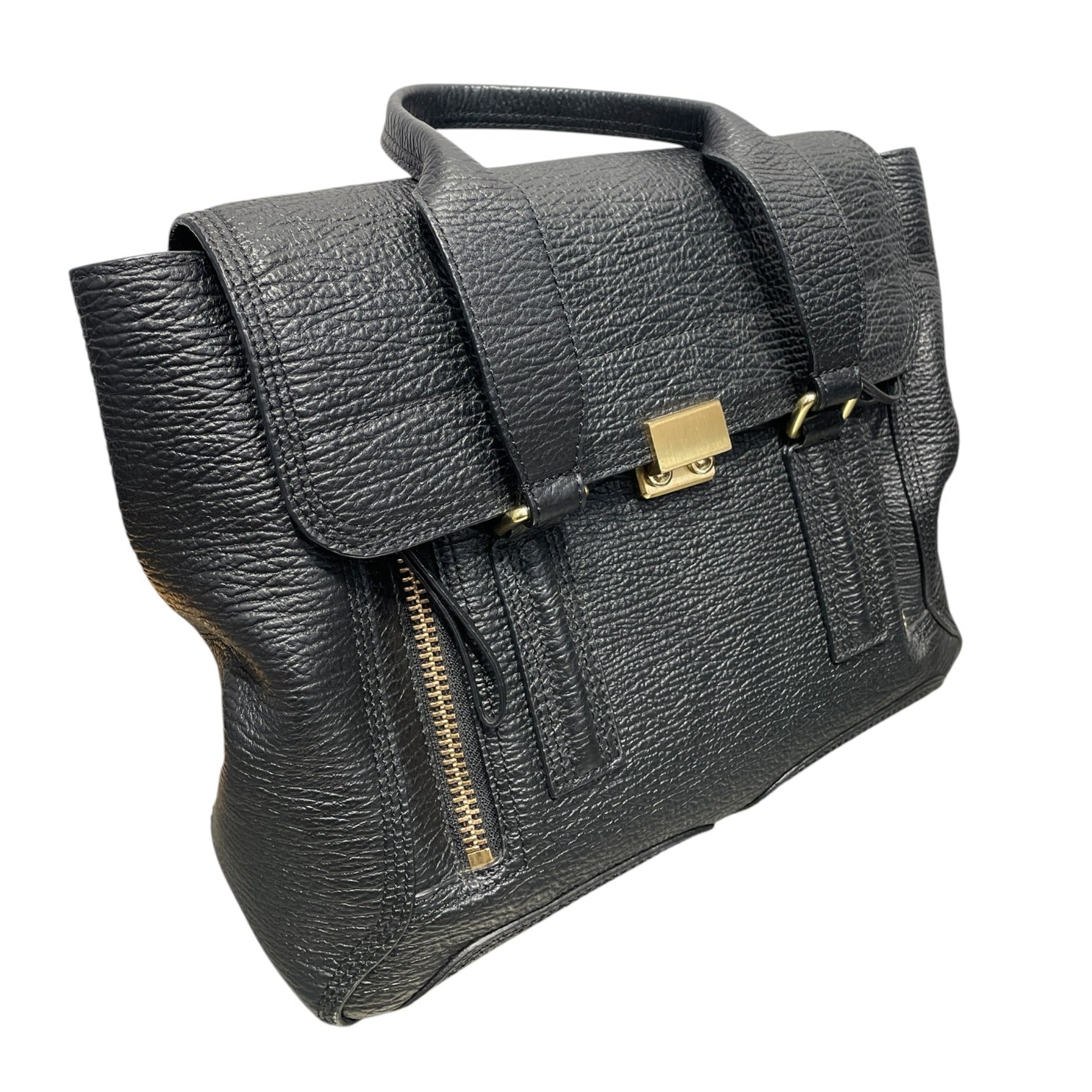 3.1 phillip lim/Hand Bag/Leather/BLK/Pashli Satchel Textured Bag view 6