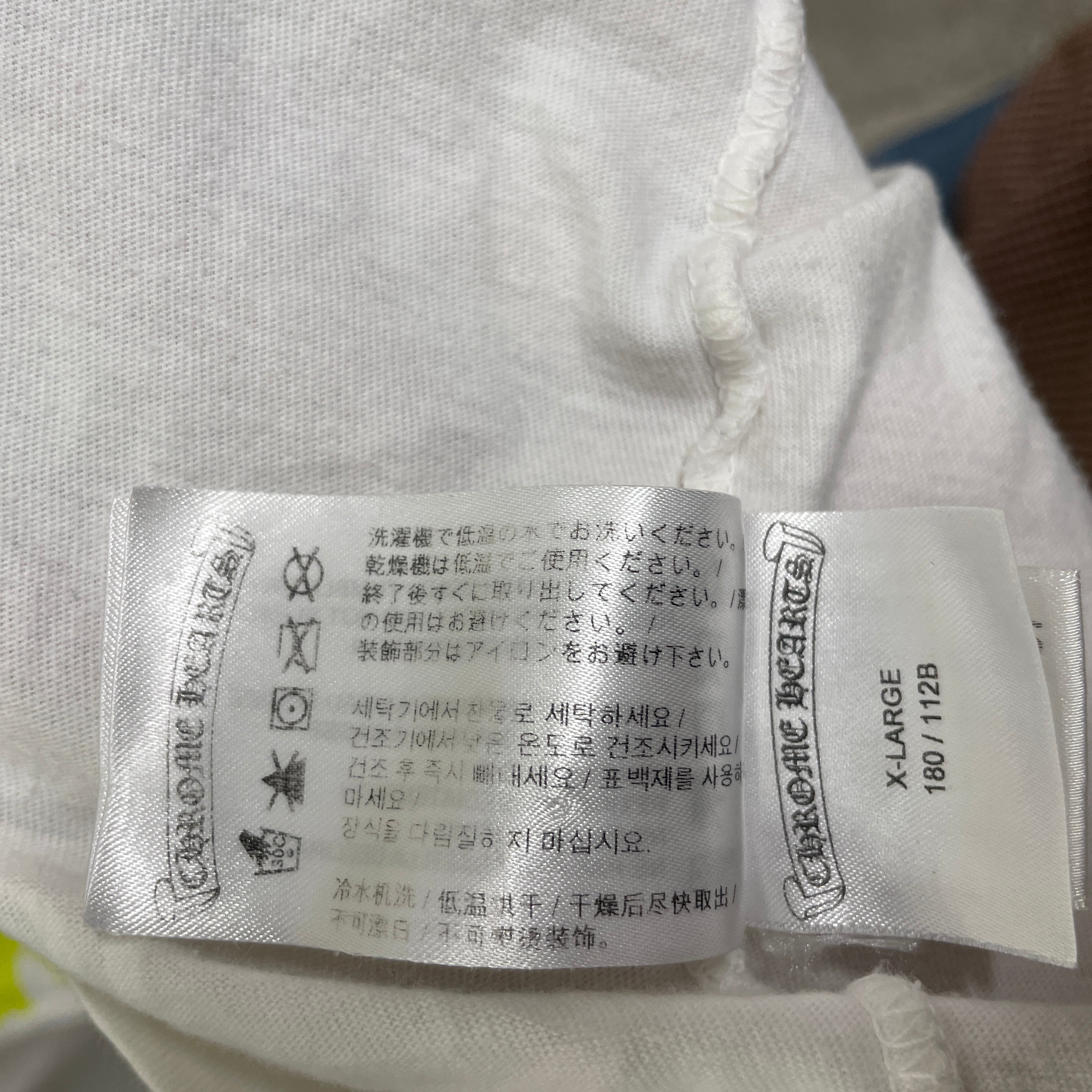 CHROME HEARTS/T-Shirt/XL/Cotton/WHT/YELLOW SCRIPT view 4