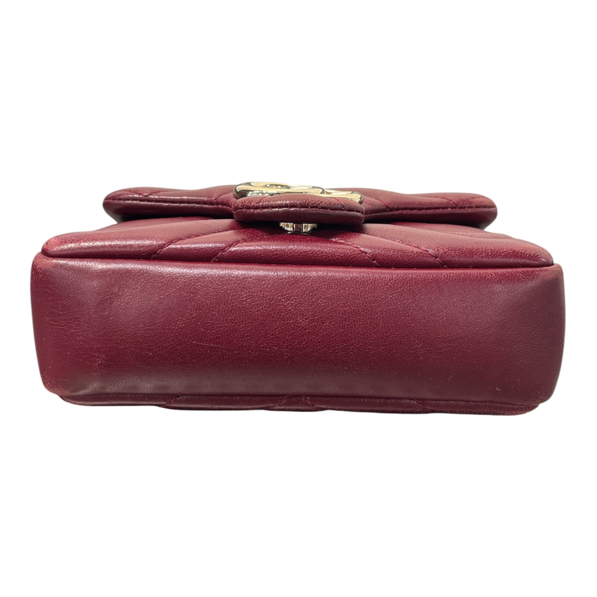 GUCCI/Cross Body Bag/Leather/BRD/GG Marmont Mini Shoulder Bag view 3