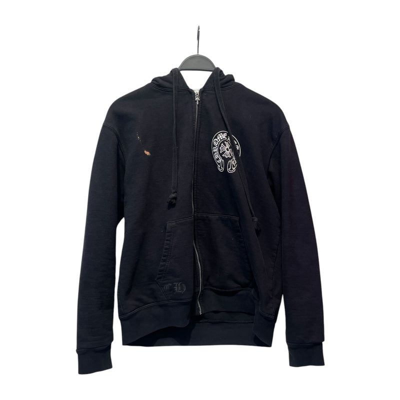 CHROME HEARTS/Zip Up Hoodie/M/Graphic/Cotton/BLK/CLASSIC LOGO