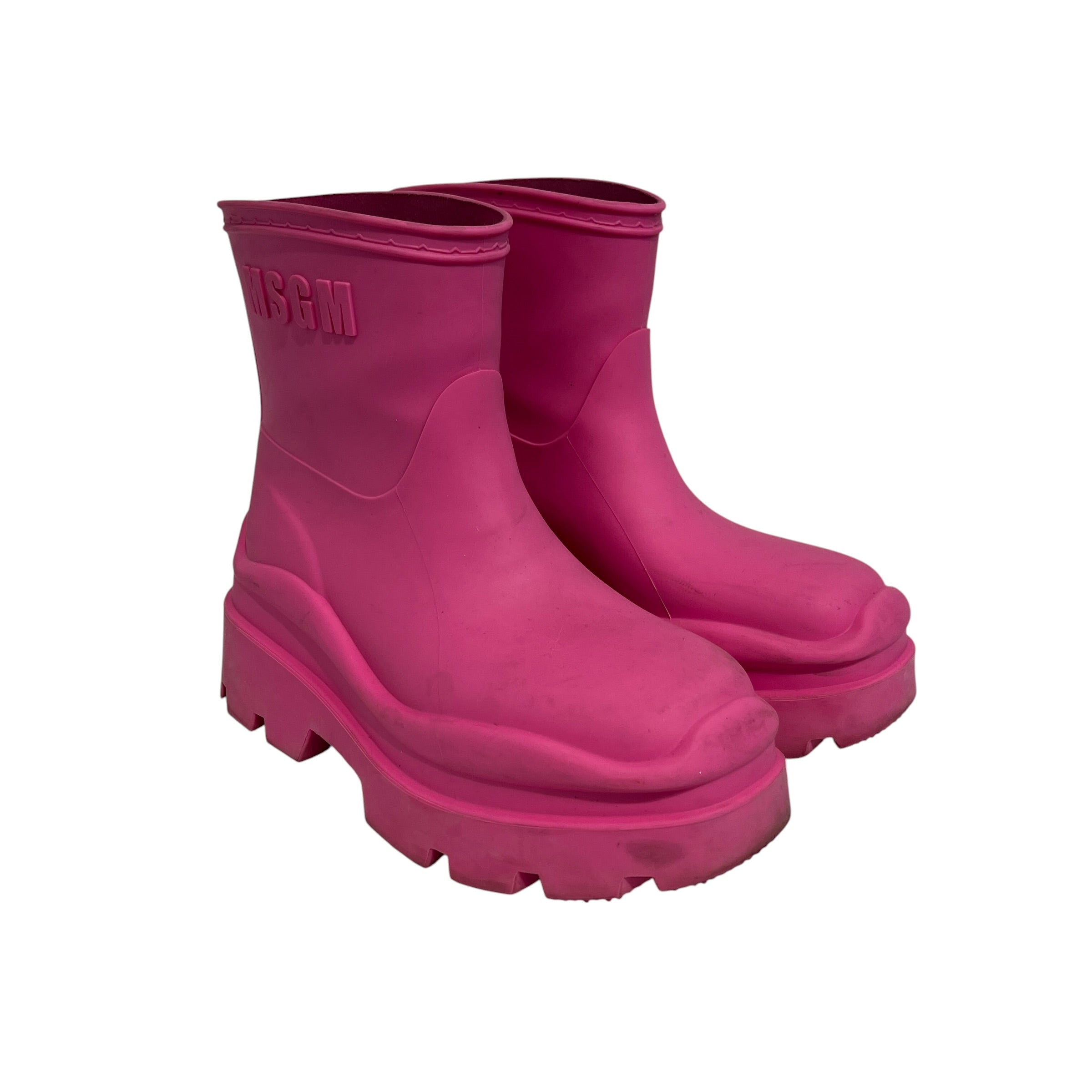MSGM/Rain Boots/US 7.5/PNK/Lug Sole view 1