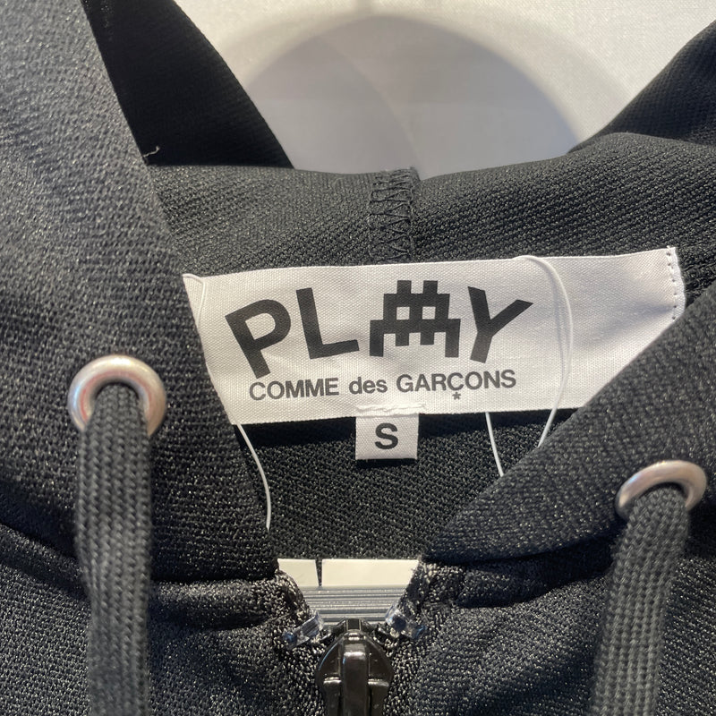 PLAY COMME des GARCONS/Zip Up Hoodie/S/Polyester/BLK/