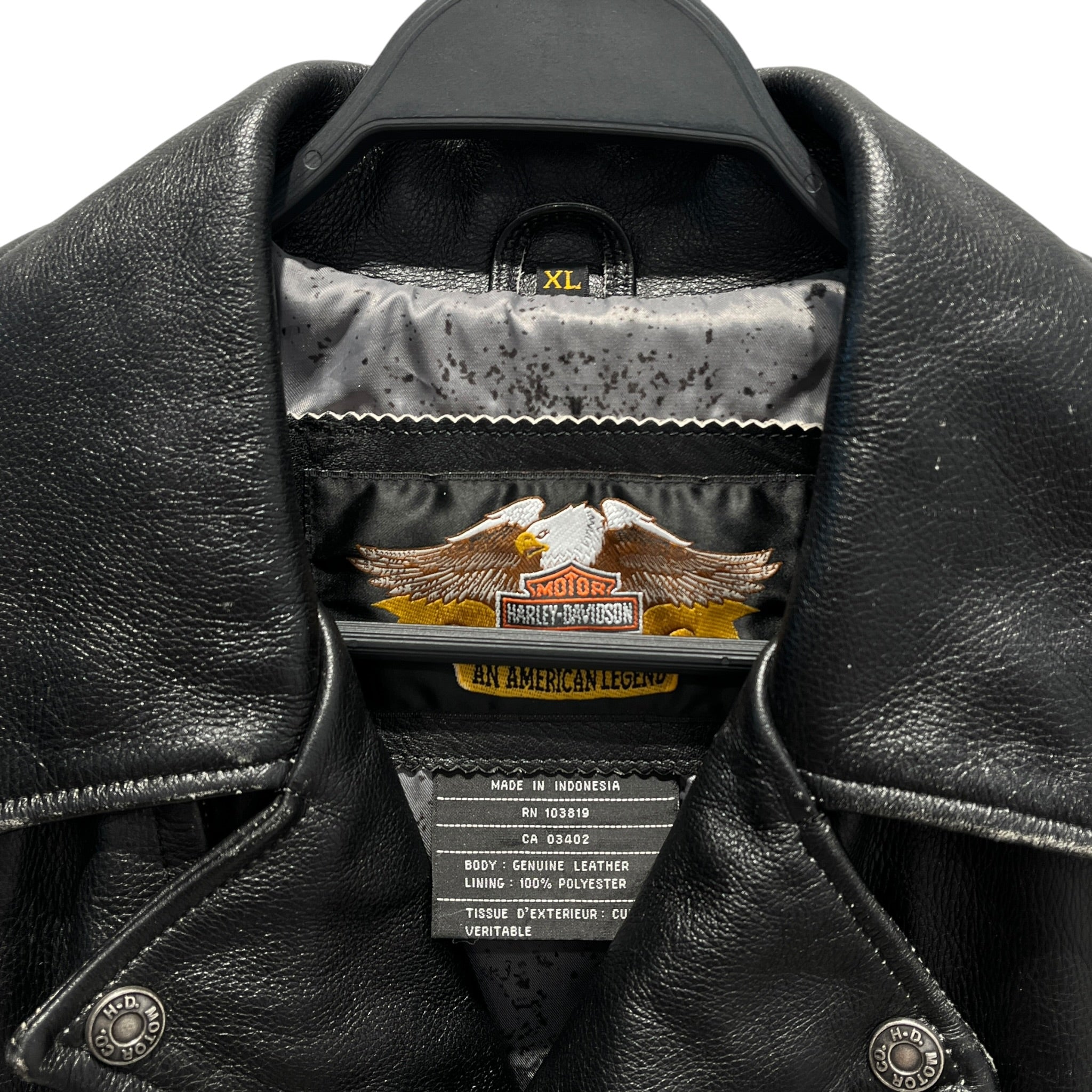 HARLEY DAVIDSON/Jacket/XL/Leather/BLK/MOTO view 3
