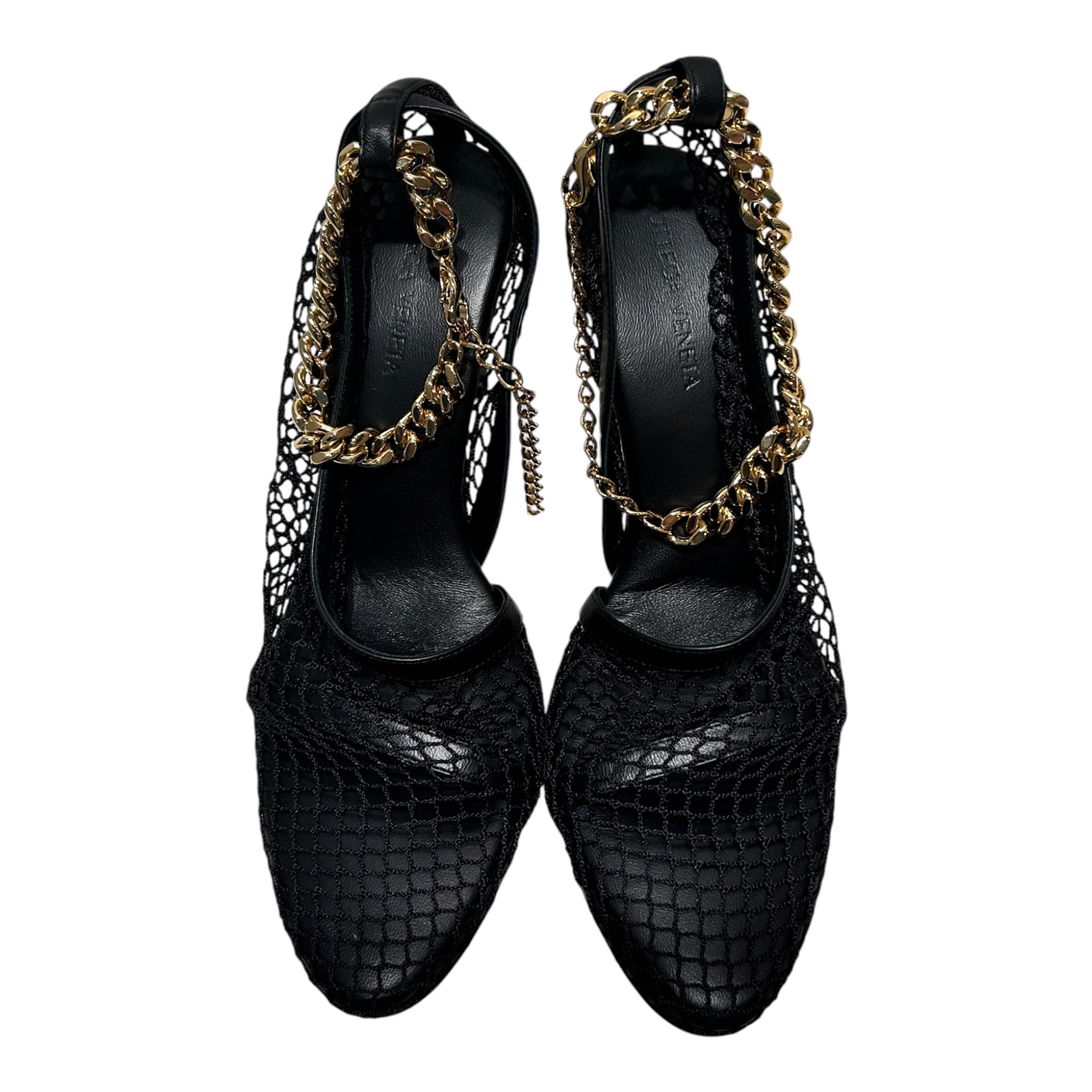 BOTTEGA VENETA/Heels/EU 37/BLK/FISHNET WITH CHAIN DETAIL view 4