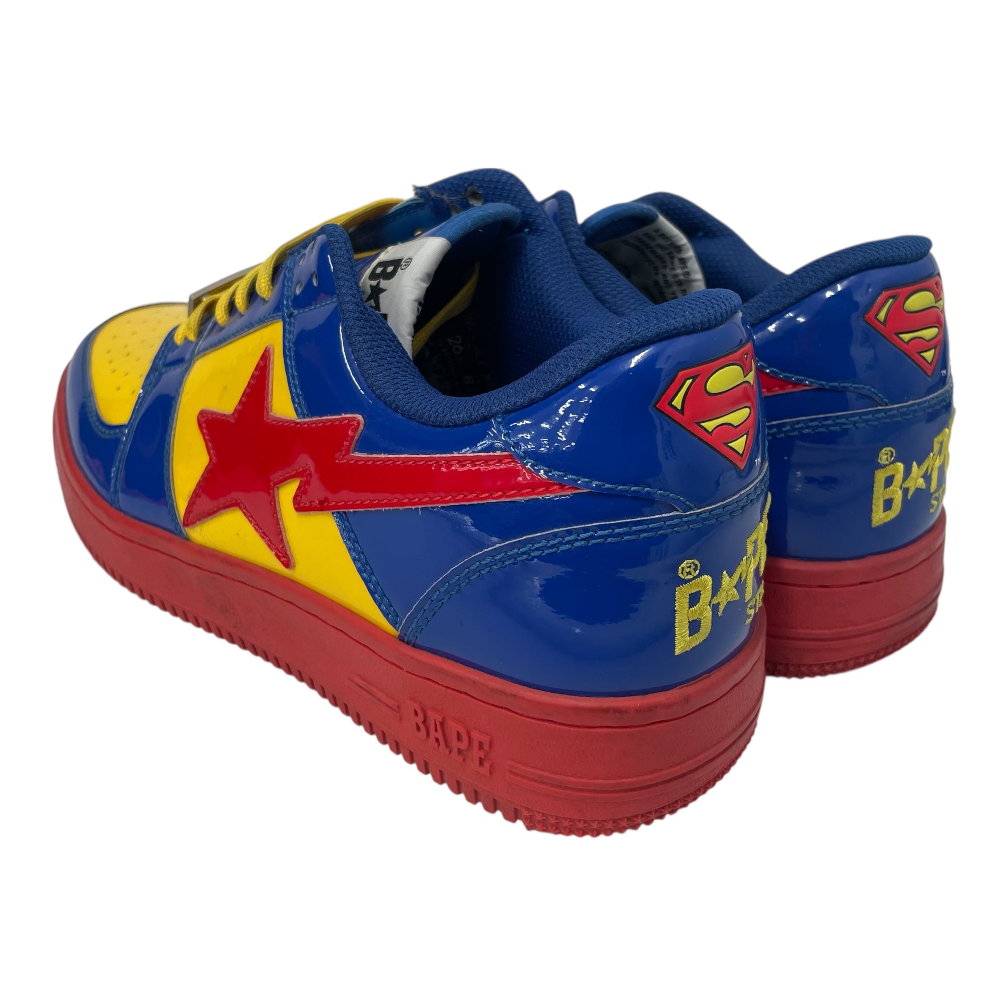BAPE STA!/Low-Sneakers/US 8.5/Leather/MLT/DC COMICS/SUPERMAN/RED/BLUE view 2