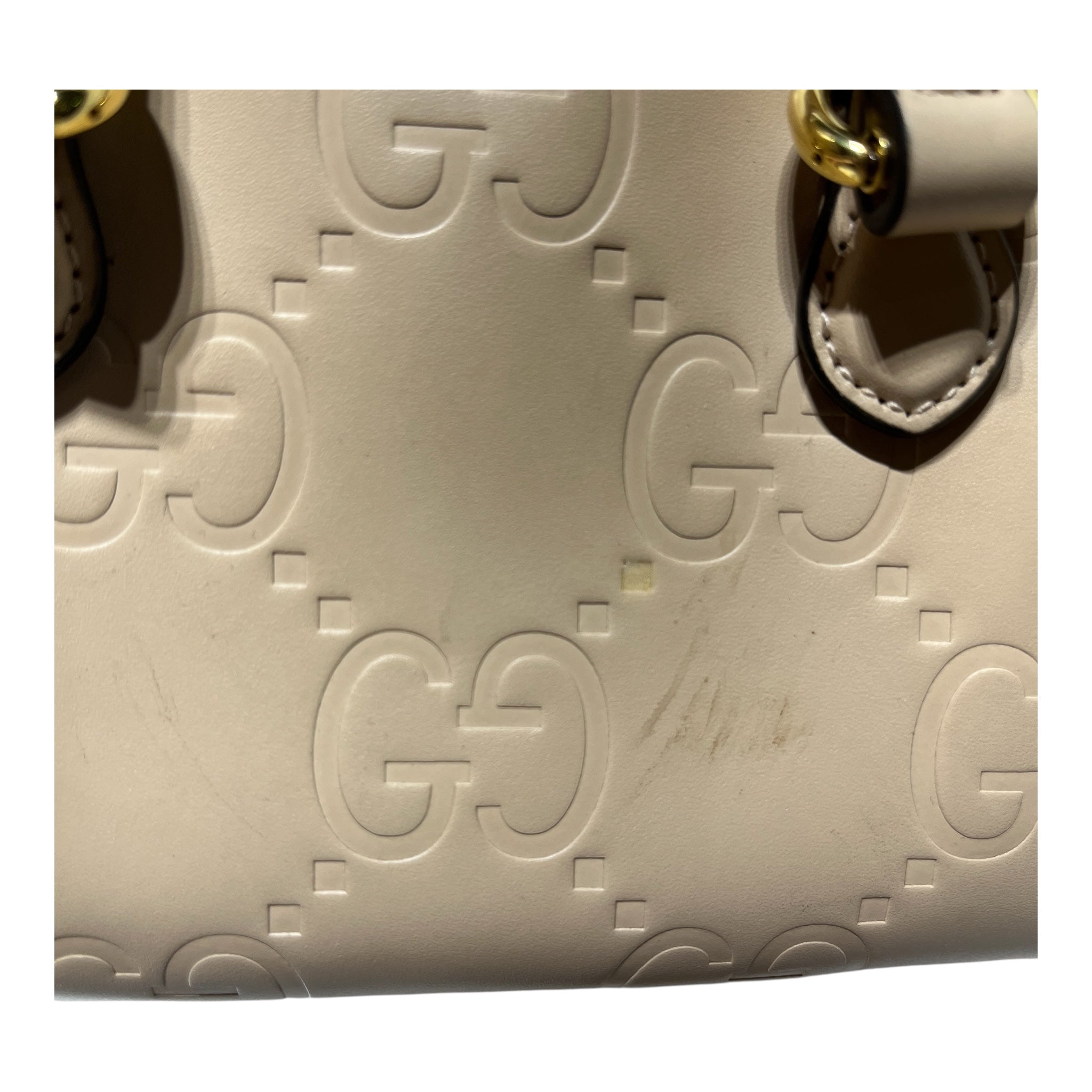 GUCCI/Cross Body Bag/Monogram/Leather/CRM/GG MARMONT MINI view 10