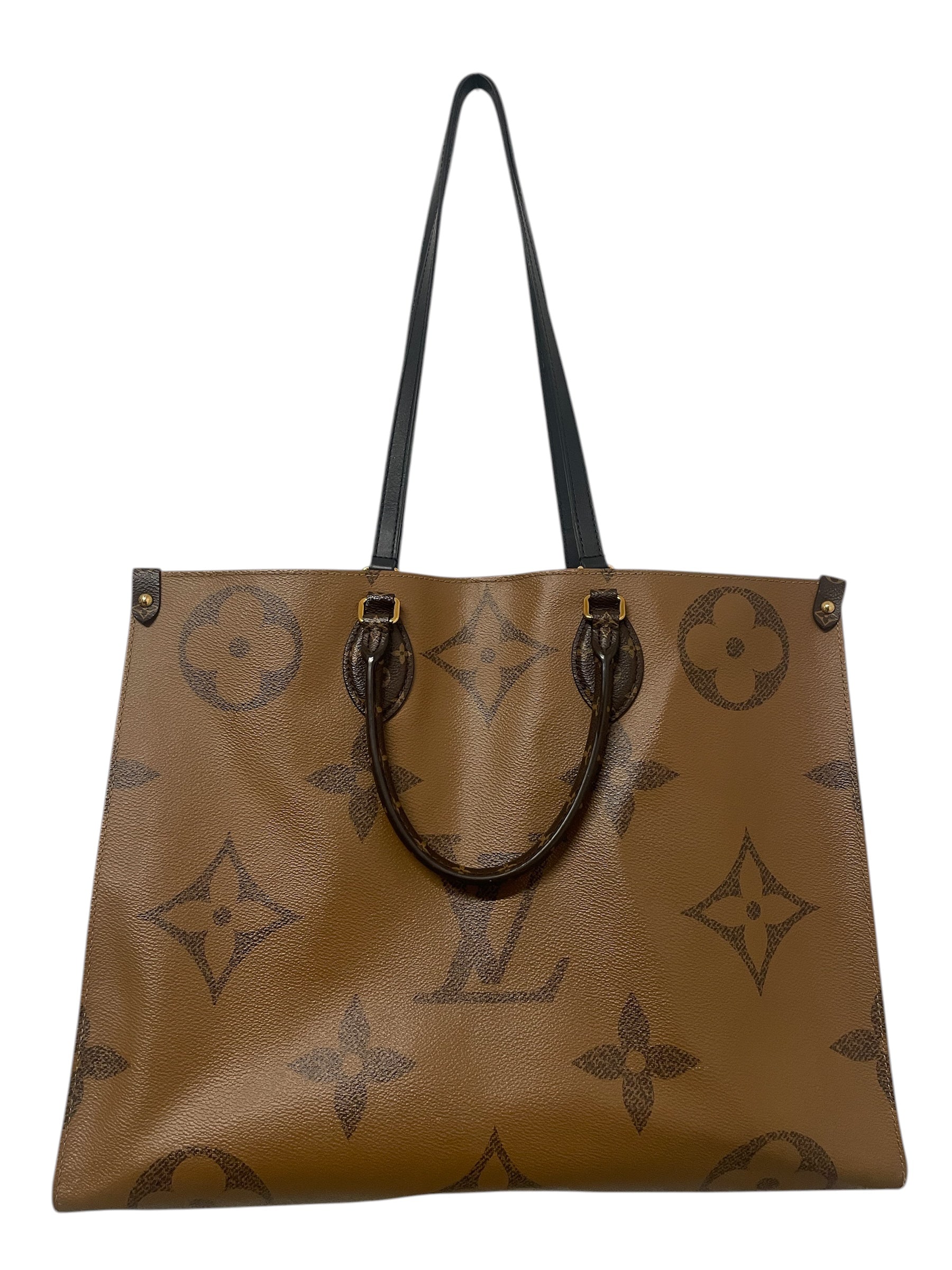 LOUIS VUITTON/Tote Bag/Monogram/Leather/BRW/onthego gm view 1