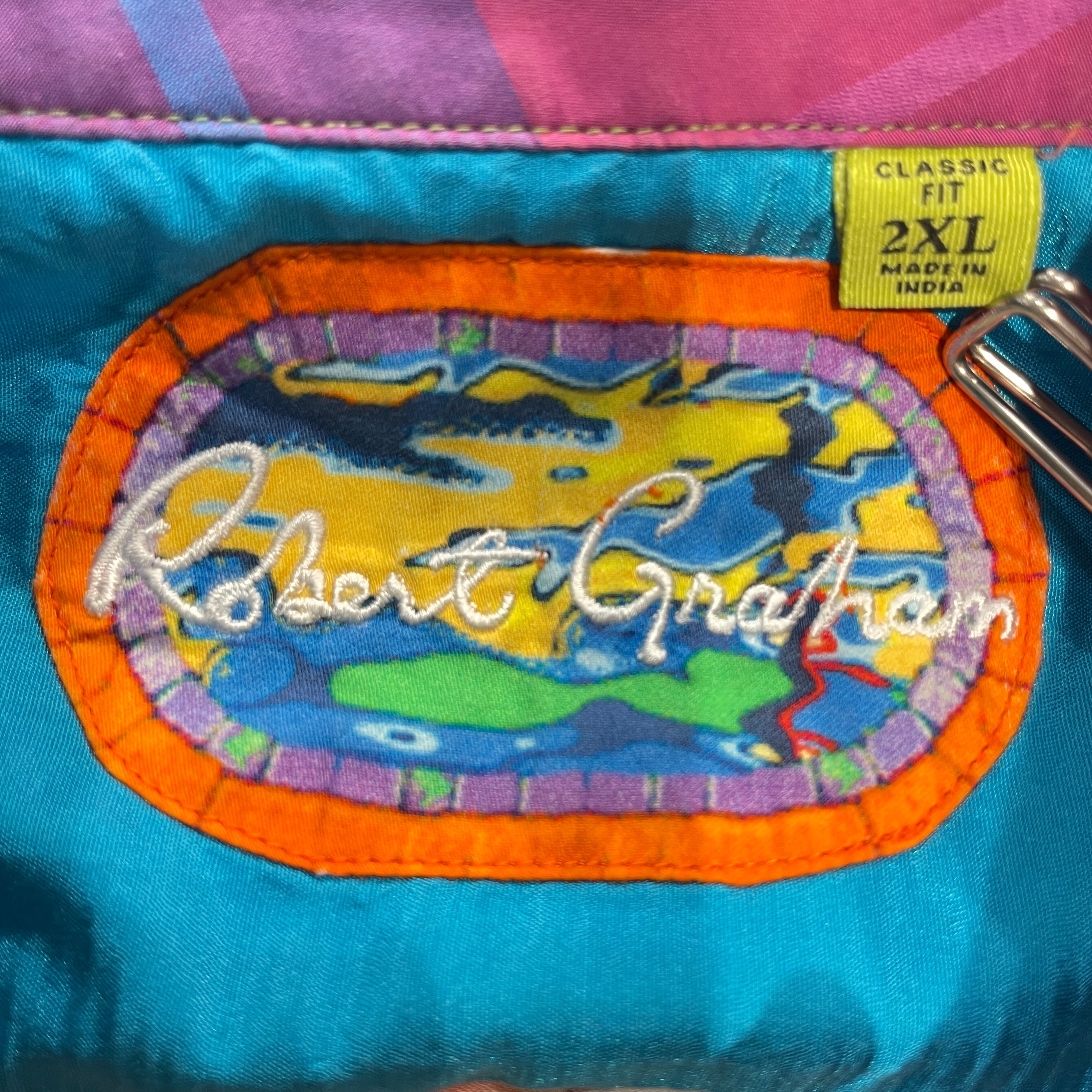 Robert Graham/LS Shirt/XXL/Cotton/MLT/All Over Print/ZIG STITCH/PAINT GRAPHIC view 5