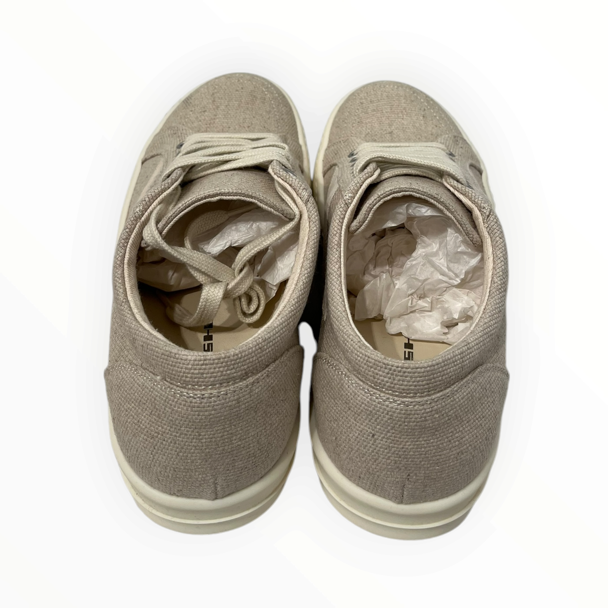 RICK OWENS DRKSHDW/Low-Sneakers/EU 40/Cotton/CRM/CANVAS BURLAP TOP VANS view 4