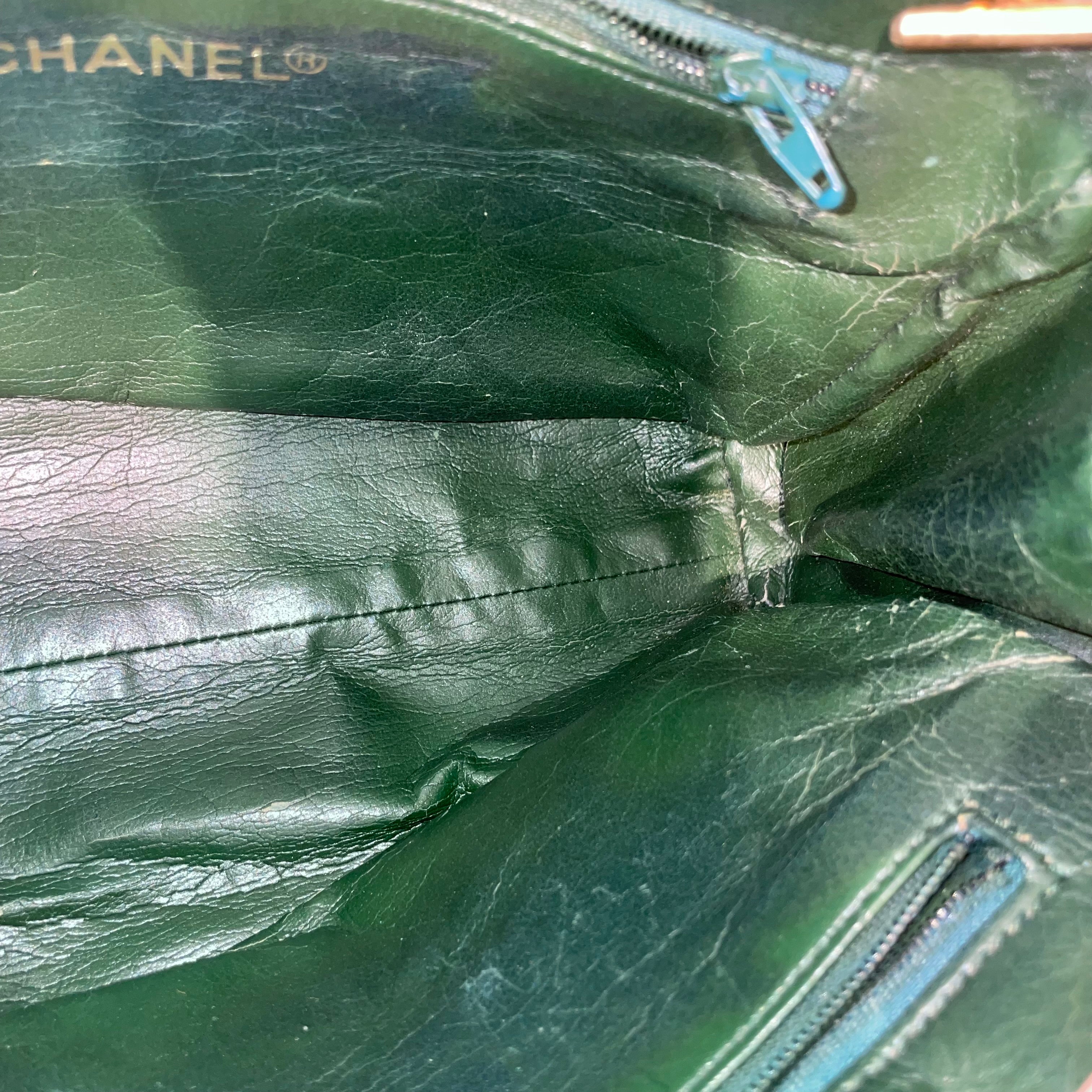 CHANEL/Cross Body Bag/Lambskin/GRN/vintage view 5