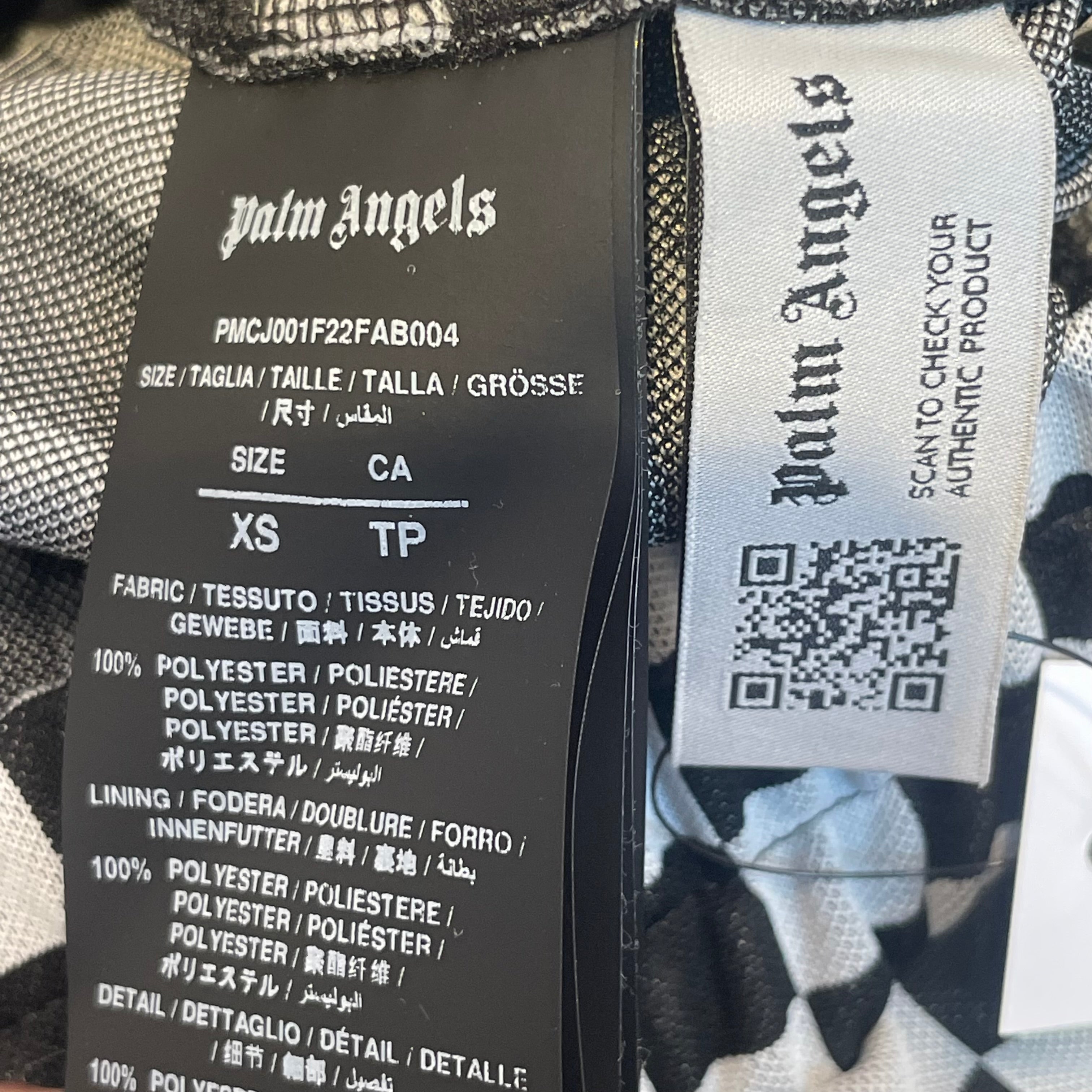 Palm Angels/Pants/XS/Polyester/WHT/Plaid/checkered/red logo view 5
