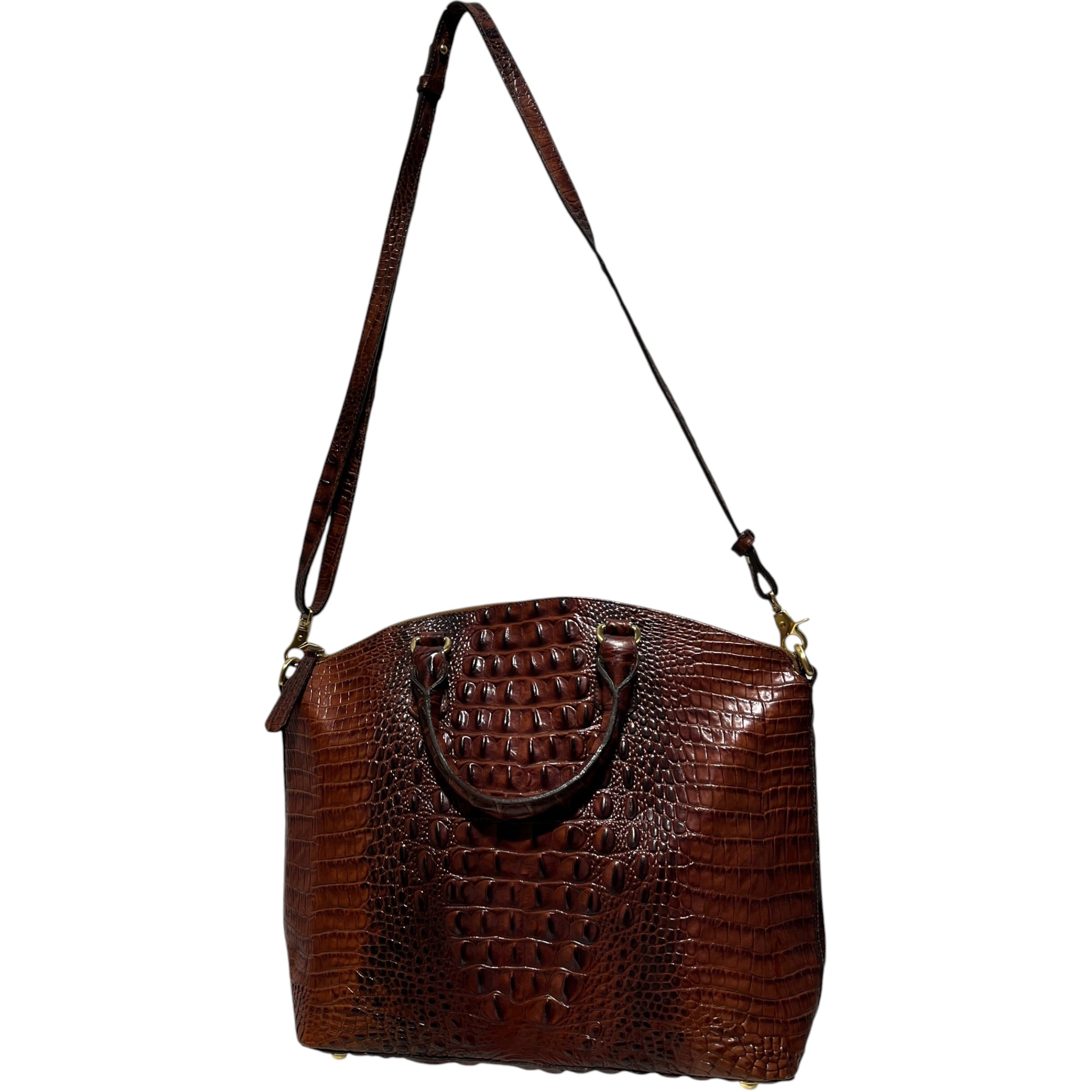 Brahmin/Hand Bag/Animal Pattern/Leather/BRW/Duxbury Satchel view 3
