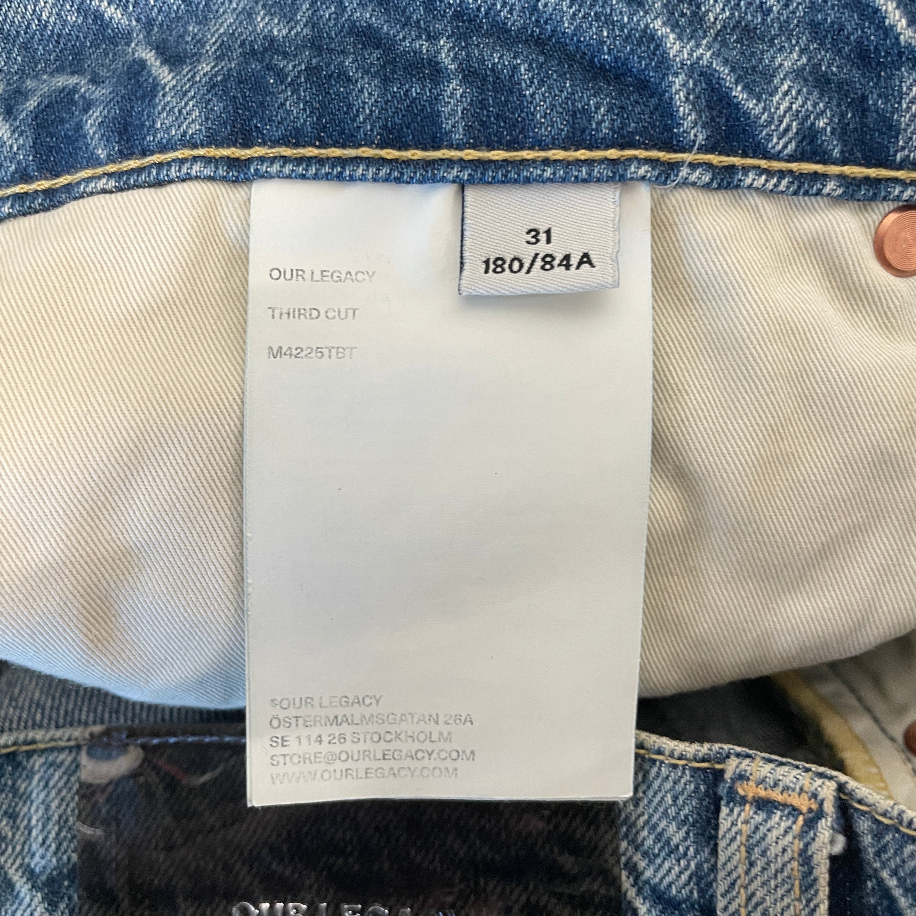 OUR LEGACY/Pants/31/Denim/BLU/THIRD CUT BLUE DENIM view 4