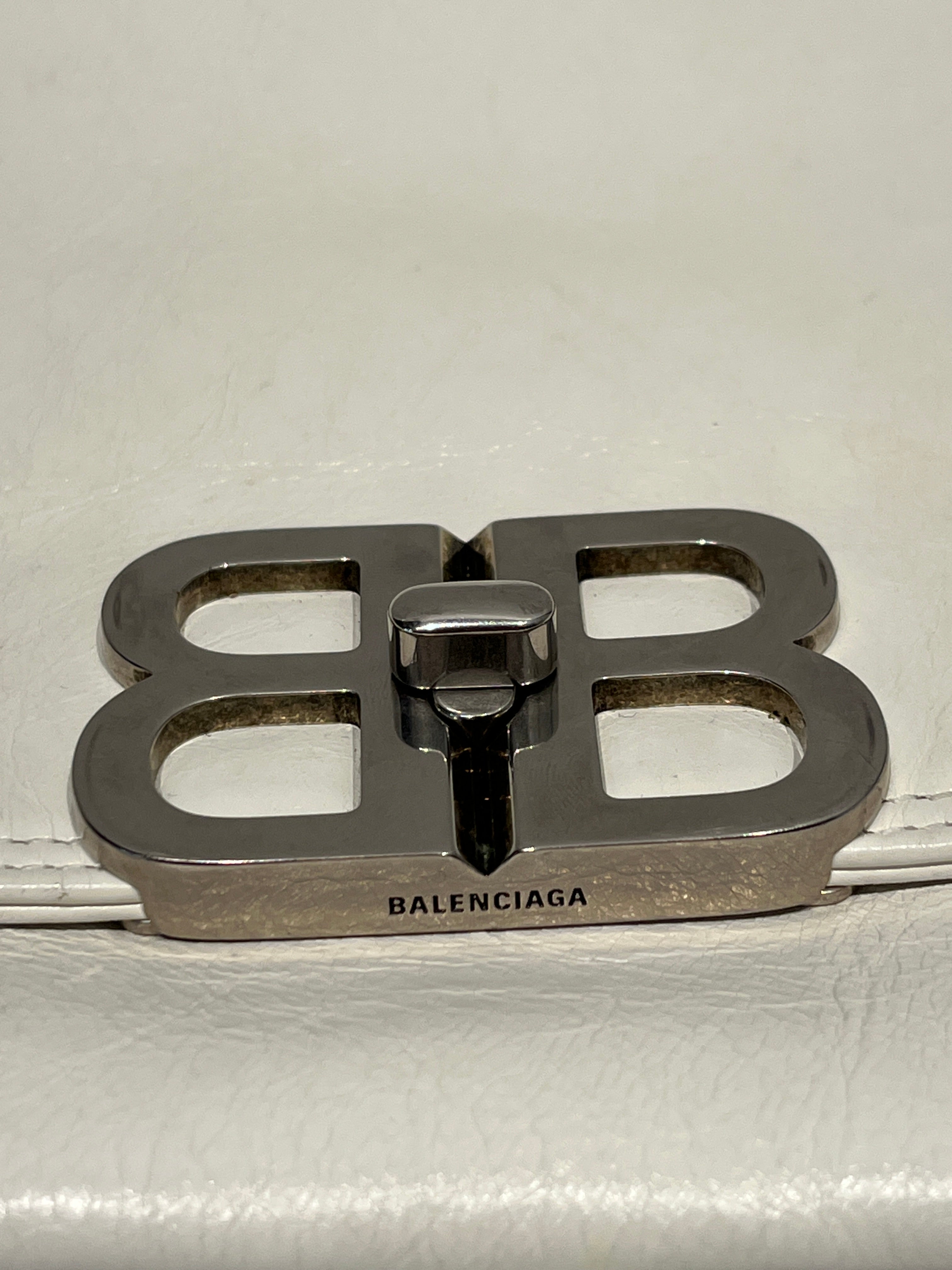 BALENCIAGA/Hand Bag/L/Leather/WHT/BB Large Flap view 6