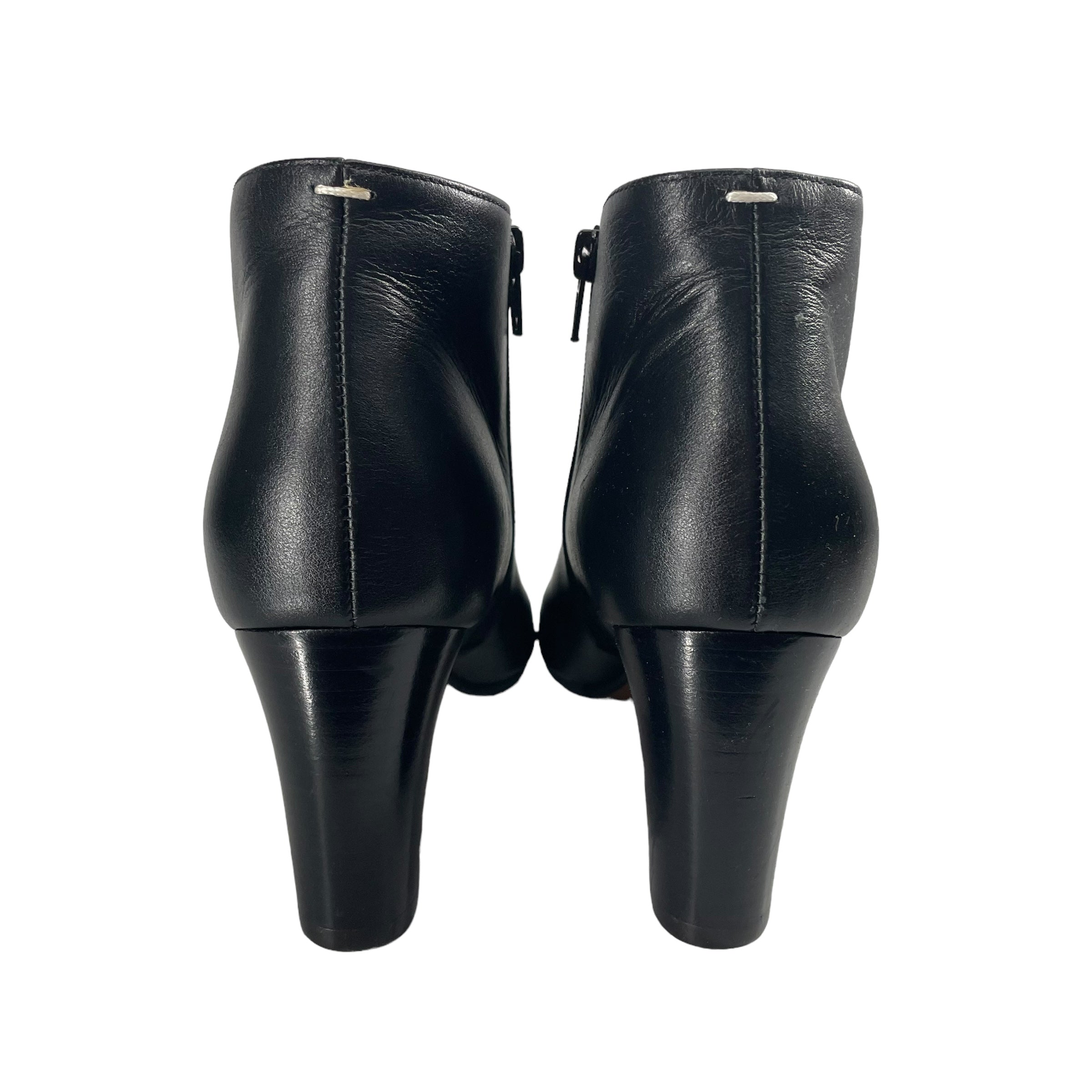 Maison Margiela/Heels/EU 36/Leather/BLK/Open-Toe/BLK WOOD HEEL view 5