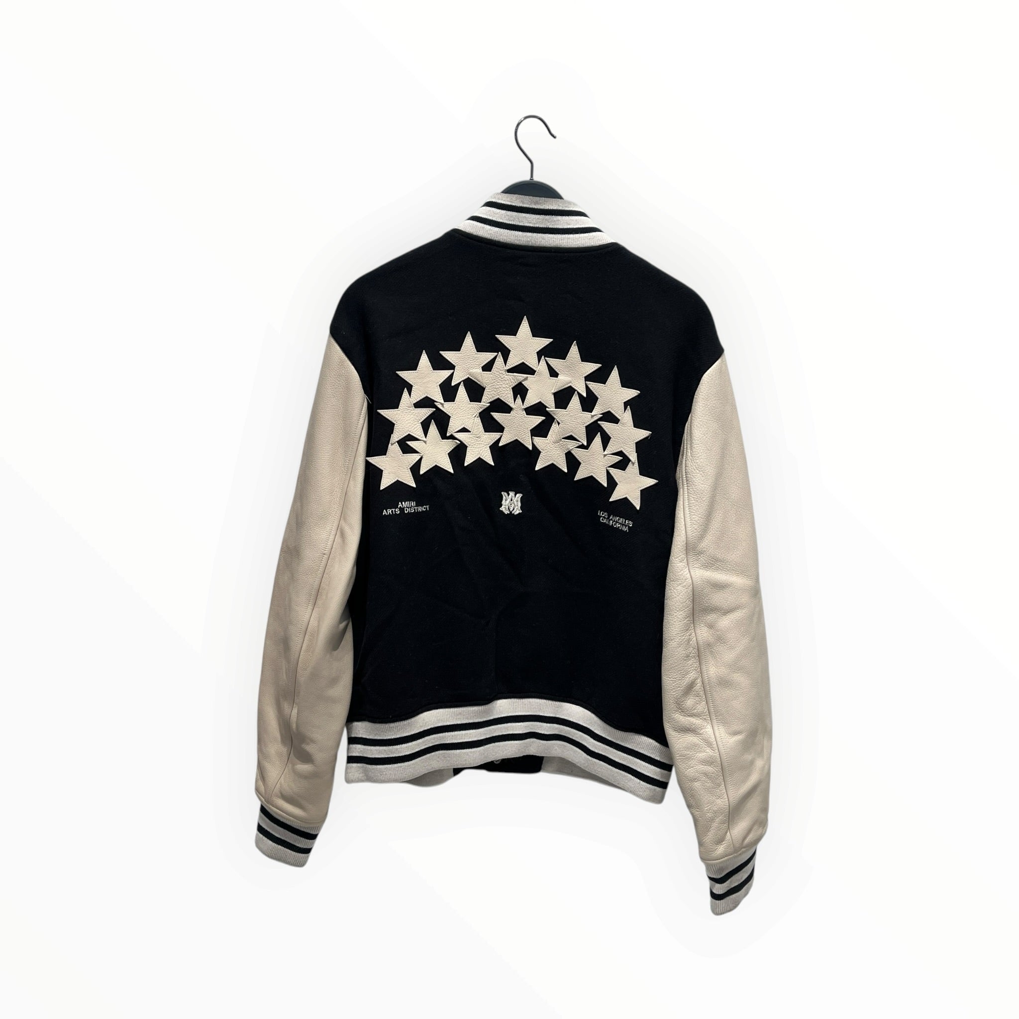AMIRI/Leather Jkt/XL/Cotton/BLK/Stars Wool Varsity Jacket view 2