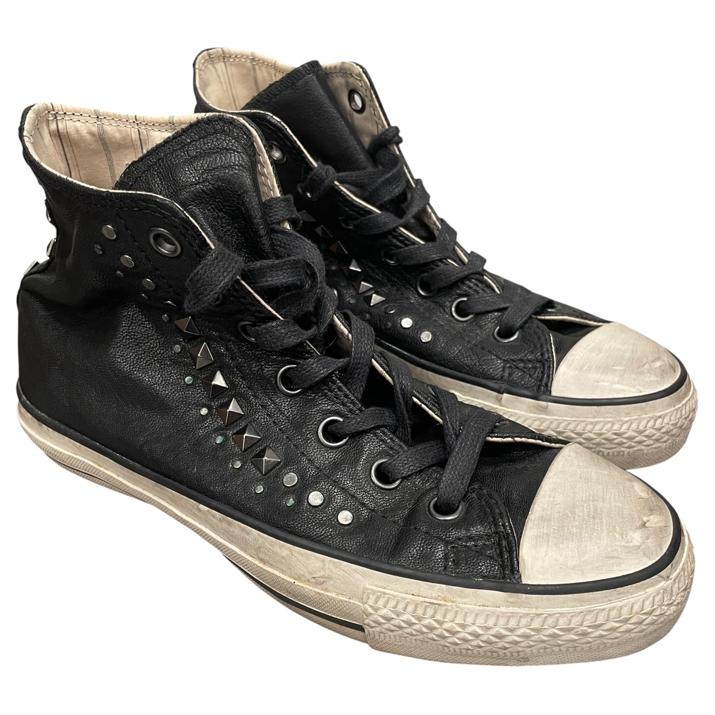 CONVERSE/john varvatos/Hi-Sneakers/US 8/Leather/BLK/Studded view 1
