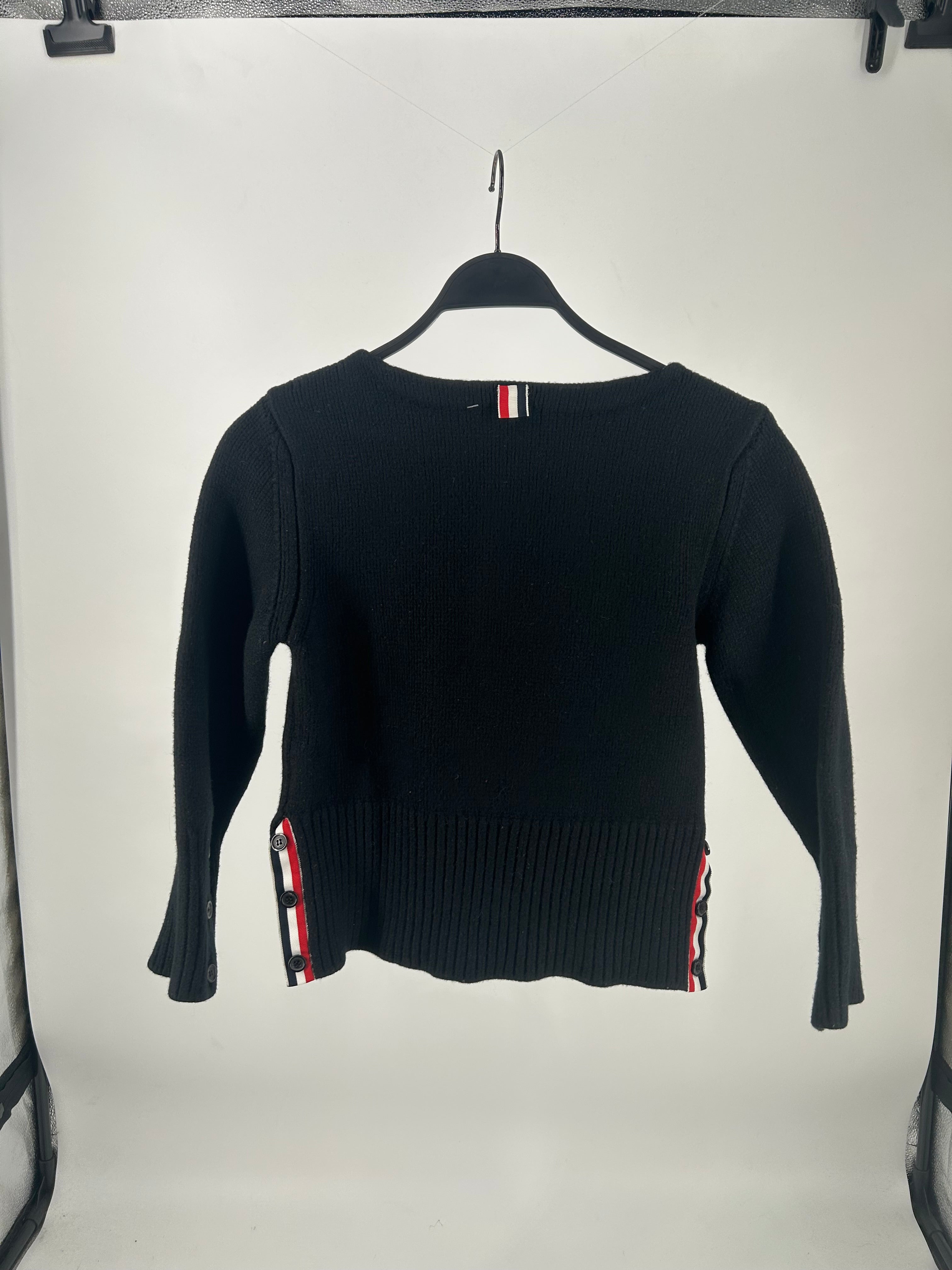 THOM BROWNE. NEW YORK/Sweatshirt/1/Wool/BLK/RN 133280 view 2