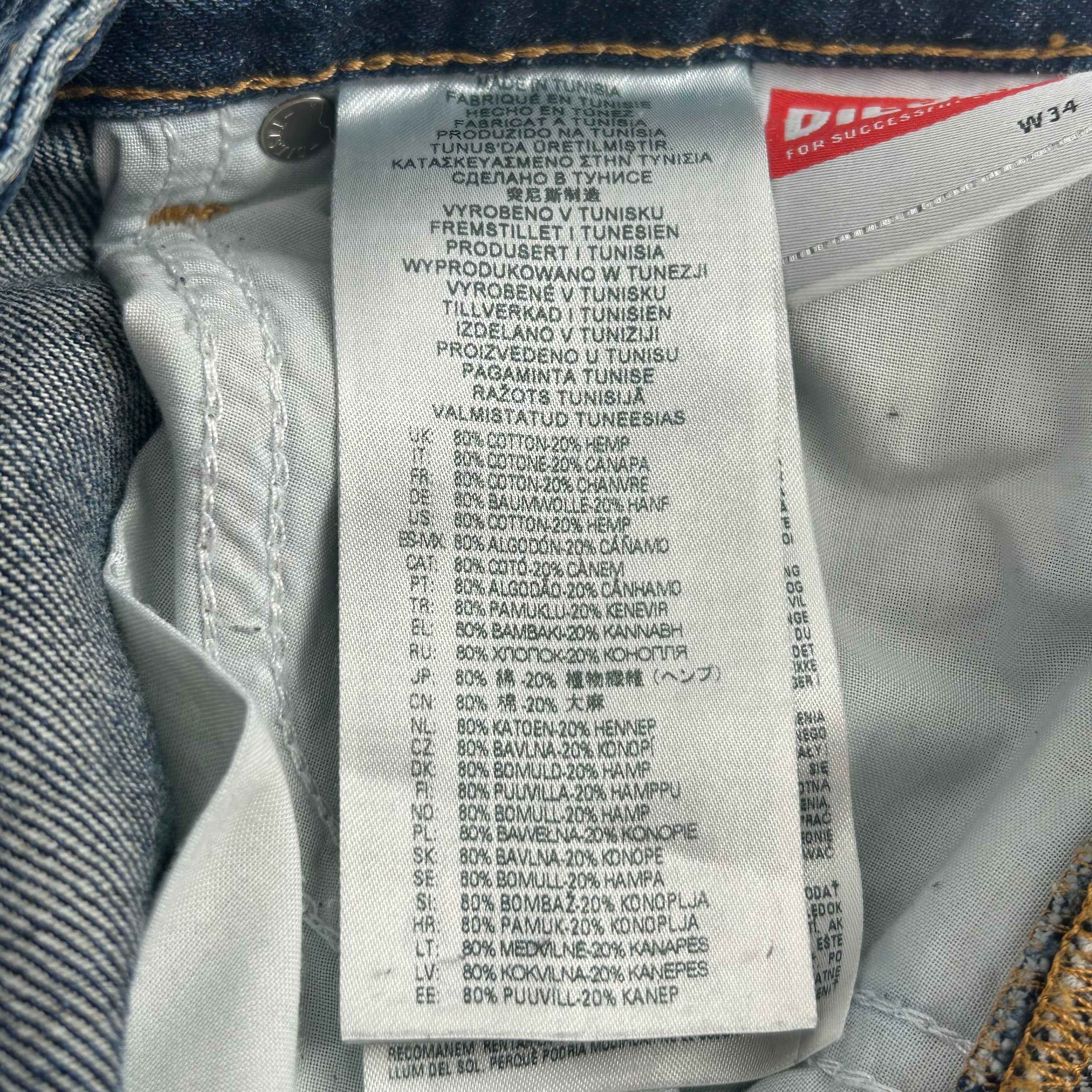 DIESEL/Straight Pants/34/Denim/BLU/d rise zipper flare view 4