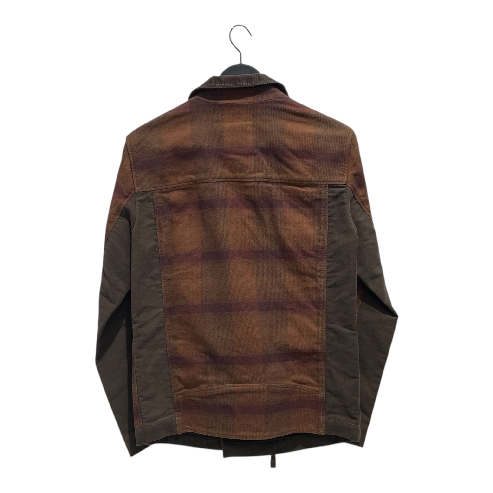 MARITHE FRANCOIS GIRBAUD/Blouson/M/Cotton/BRW/Plaid/ZIP UP FLANNEL PANELED view 2