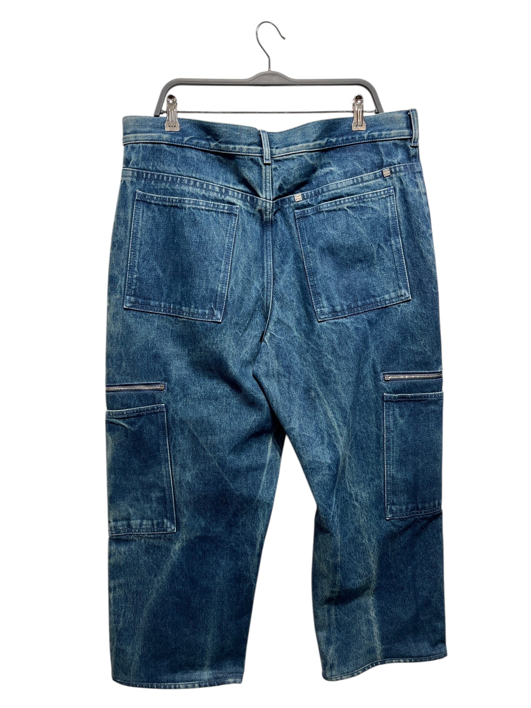 GIVENCHY/Cargo Pants/36/Denim/BLU/ZIPPER CARGOS view 2
