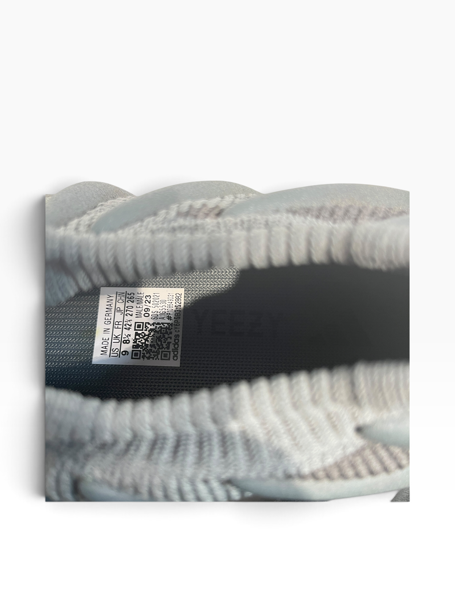 YEEZY/Low-Sneakers/US 9/Cotton/GRY/450 graphite view 3