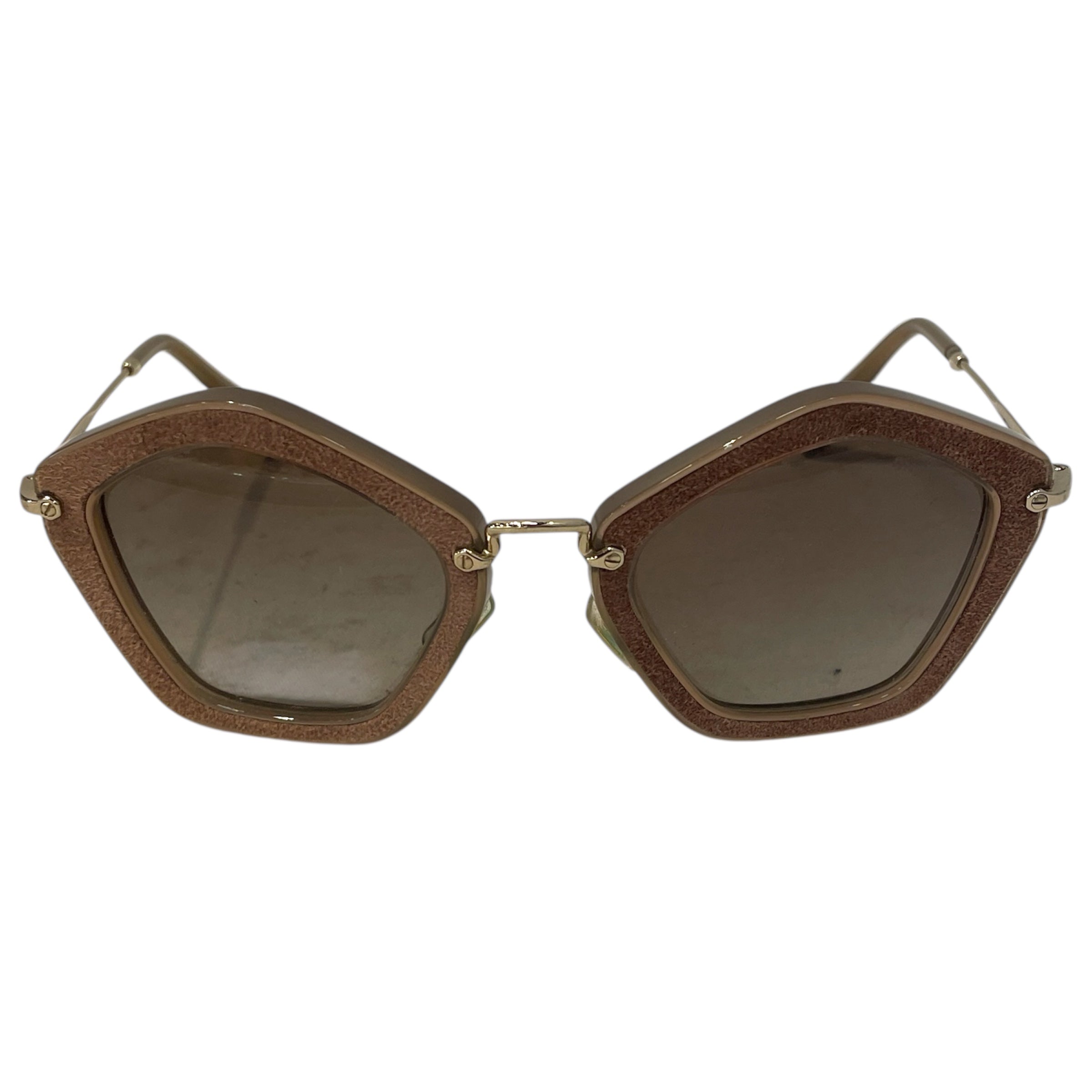 MIU MIU/Sunglasses/Celluloid/BRW/SUEDE view 1