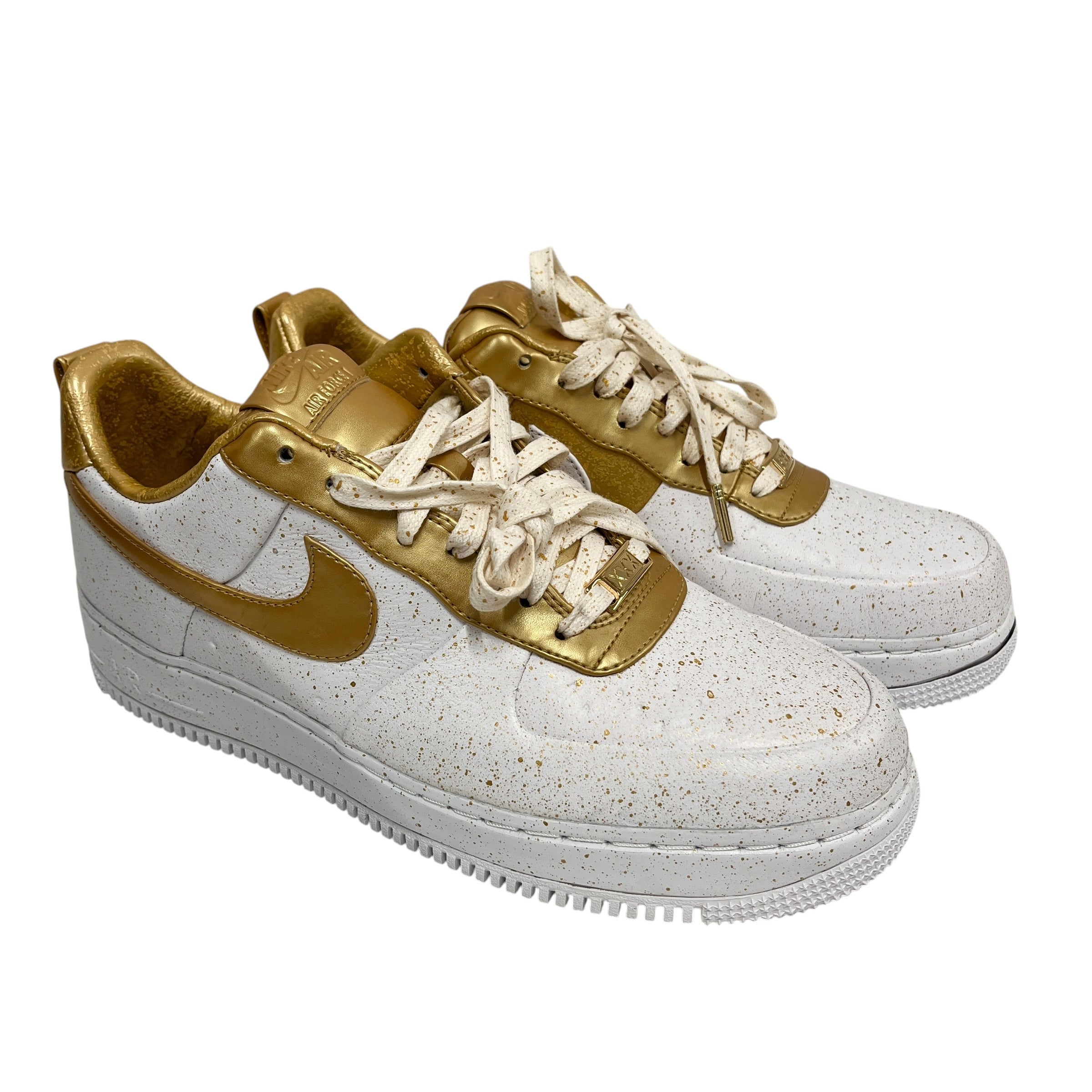 NIKE/AIR FORCE 1 LOW/Low-Sneakers/US 9.5/Leather/GLD/516630-170 view 1