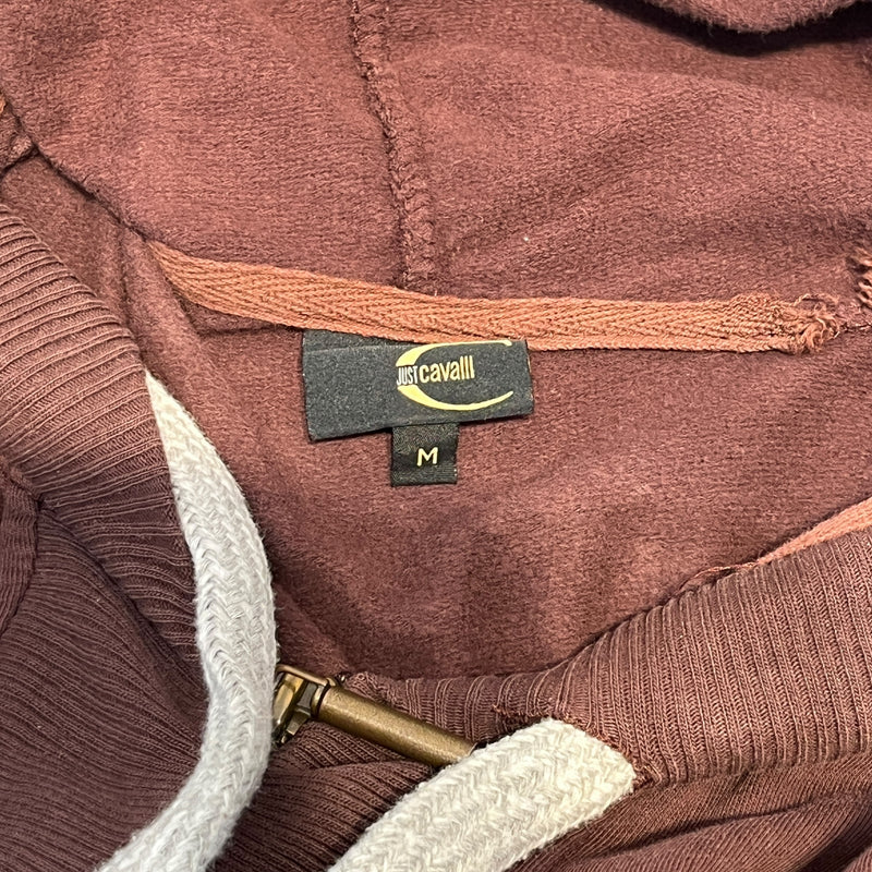 Just cavalli/Zip Up Hoodie/M/Cotton/BRW/JC ON SIDE