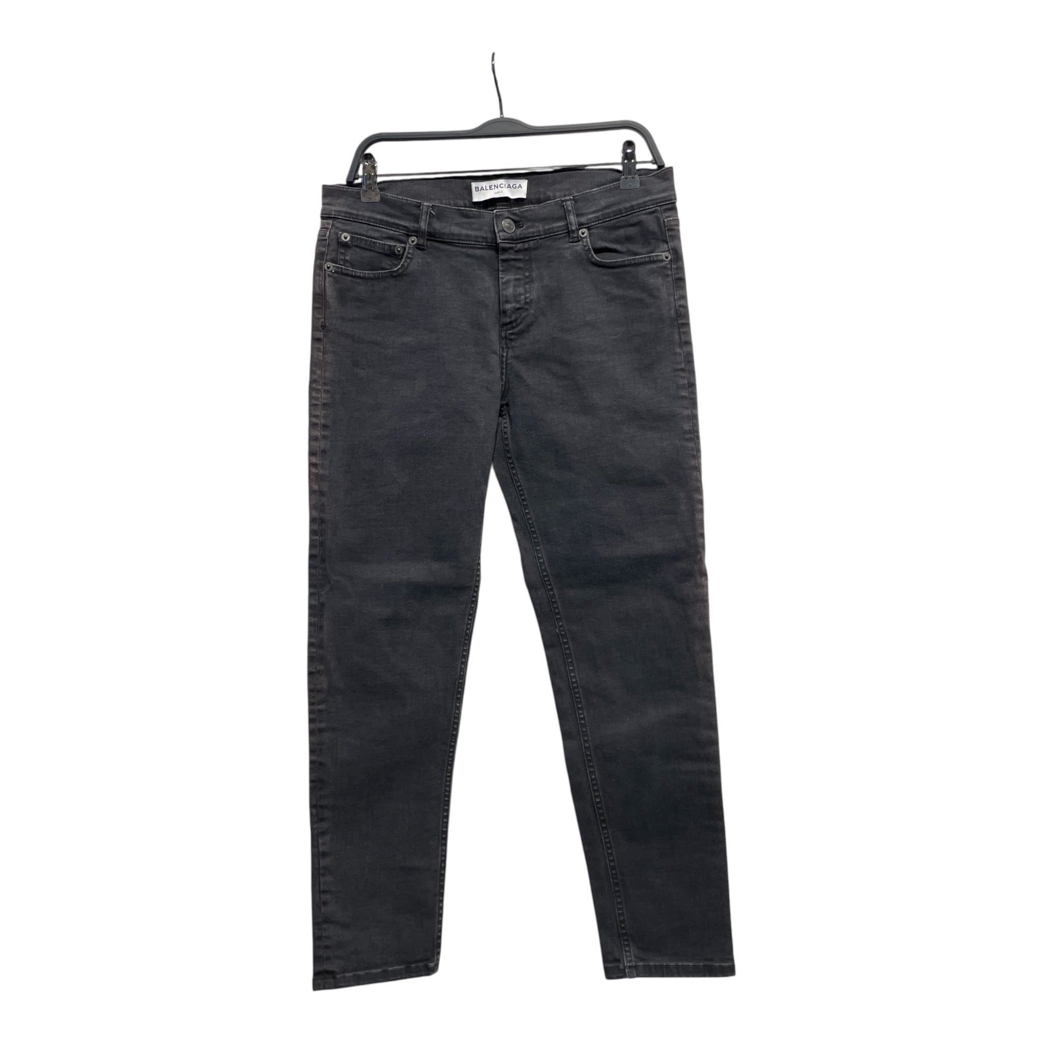 BALENCIAGA/Skinny Pants/40/Denim/BLK/FADED LOW RISE SKINNIES view 1