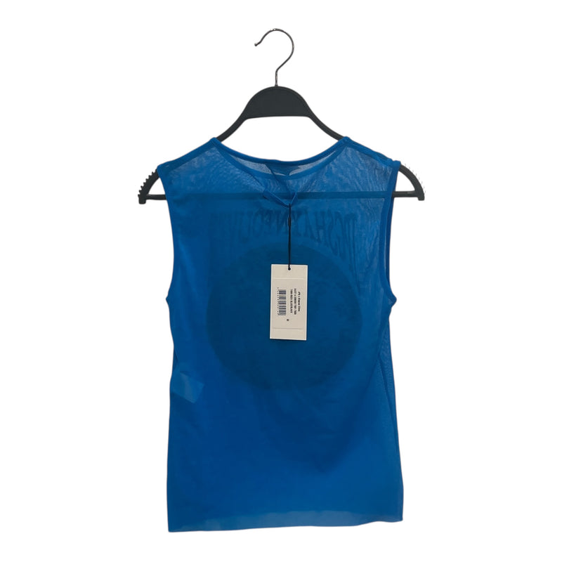 Jean Paul Gaultier/SL Blouse/M/Graphic/Polyester/BLU/SHAYNE OLIVER GROUP EARTH LOGO