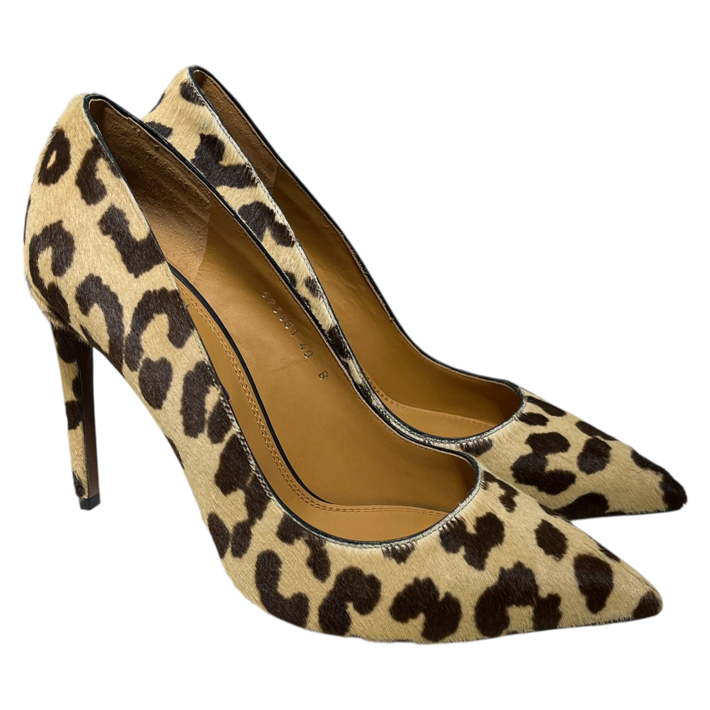 RALPH LAUREN PURPLE LABEL/Heels/EU 40/Leopard/Fur/BEG/Pointed-Toe/ view 1